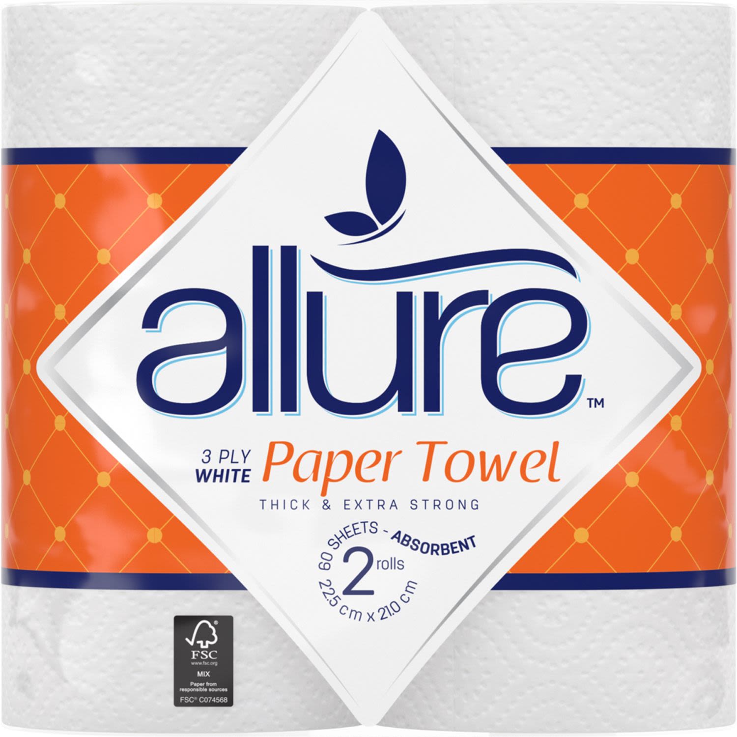 Allure Paper Towel 3 Ply, 2 Each