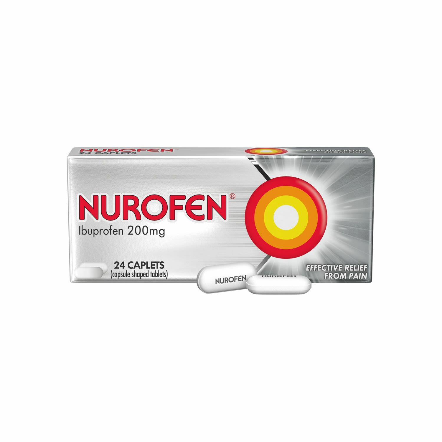 Nurofen Pain and Inflammation Relief Caplets 200mg Ibuprofen, 24 Each