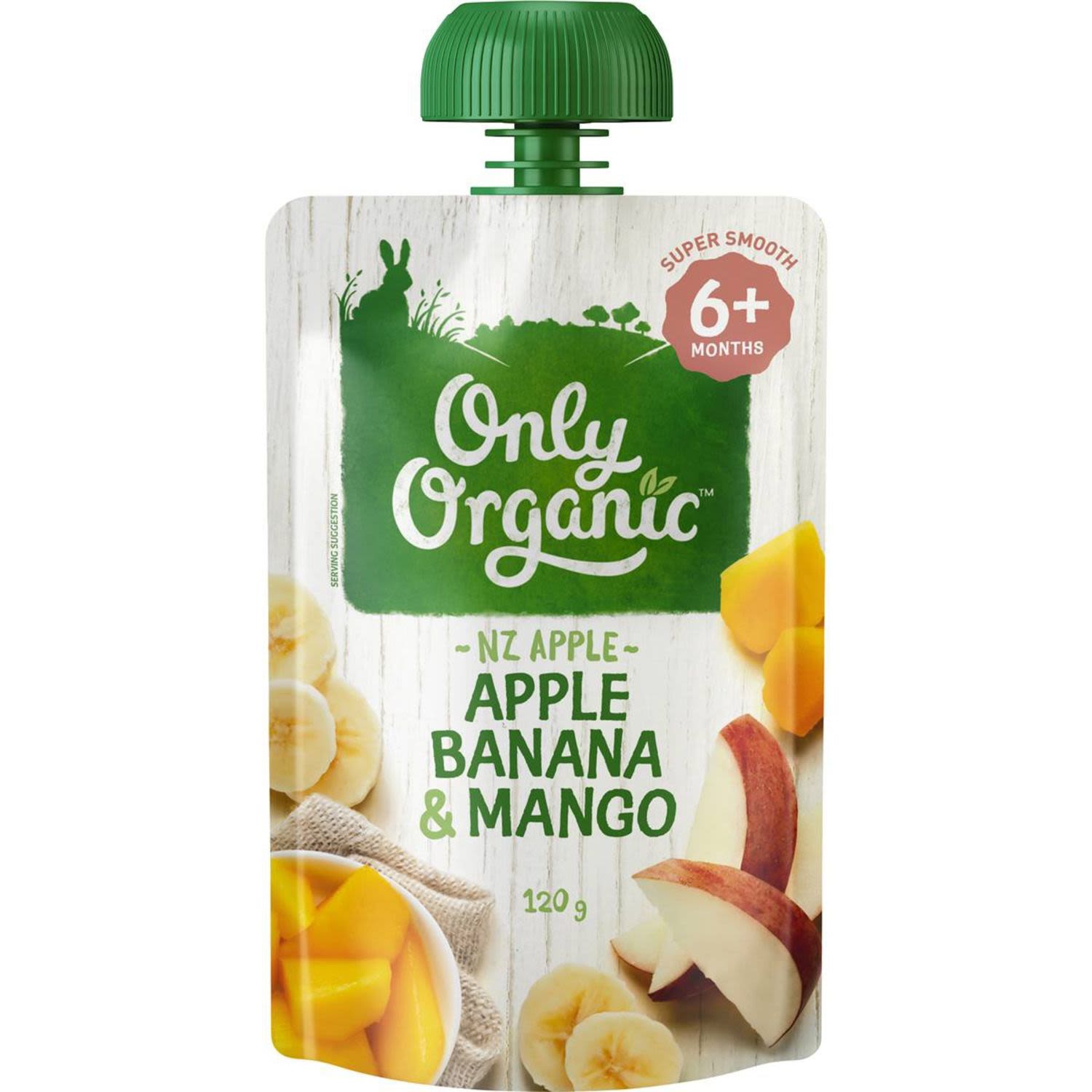 Only Organic 6 Months+ Apple Banana & Mango