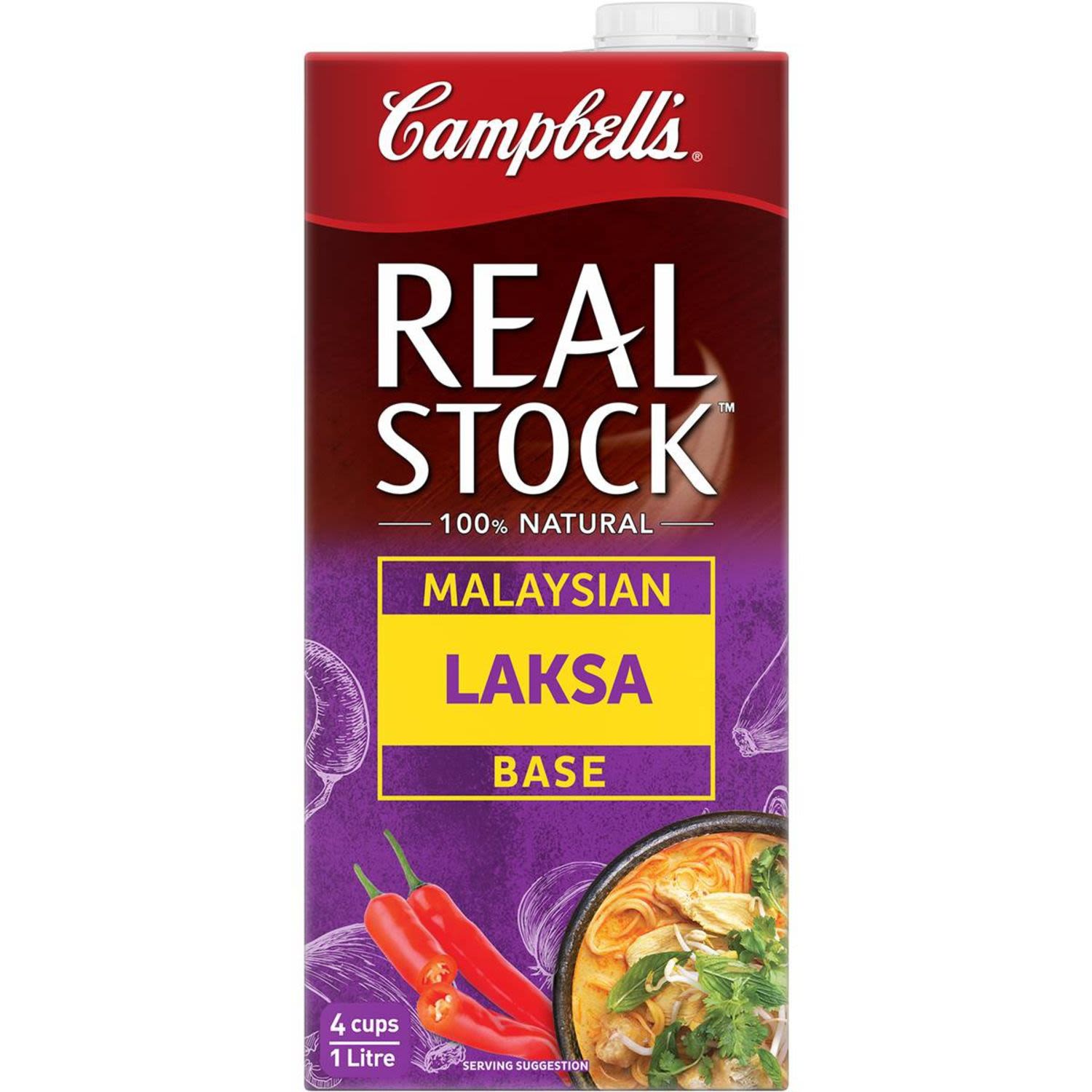 Campbell's Real Liquid Stock Malaysian Laksa Style, 1 Litre