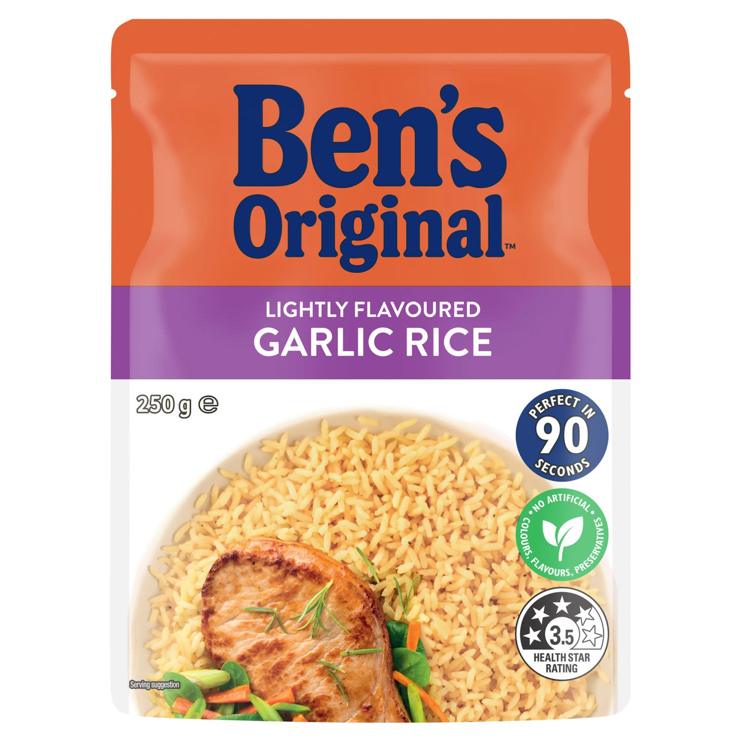 Ben's Original Lightly Flavoured Garlic Rice, 250 Gram