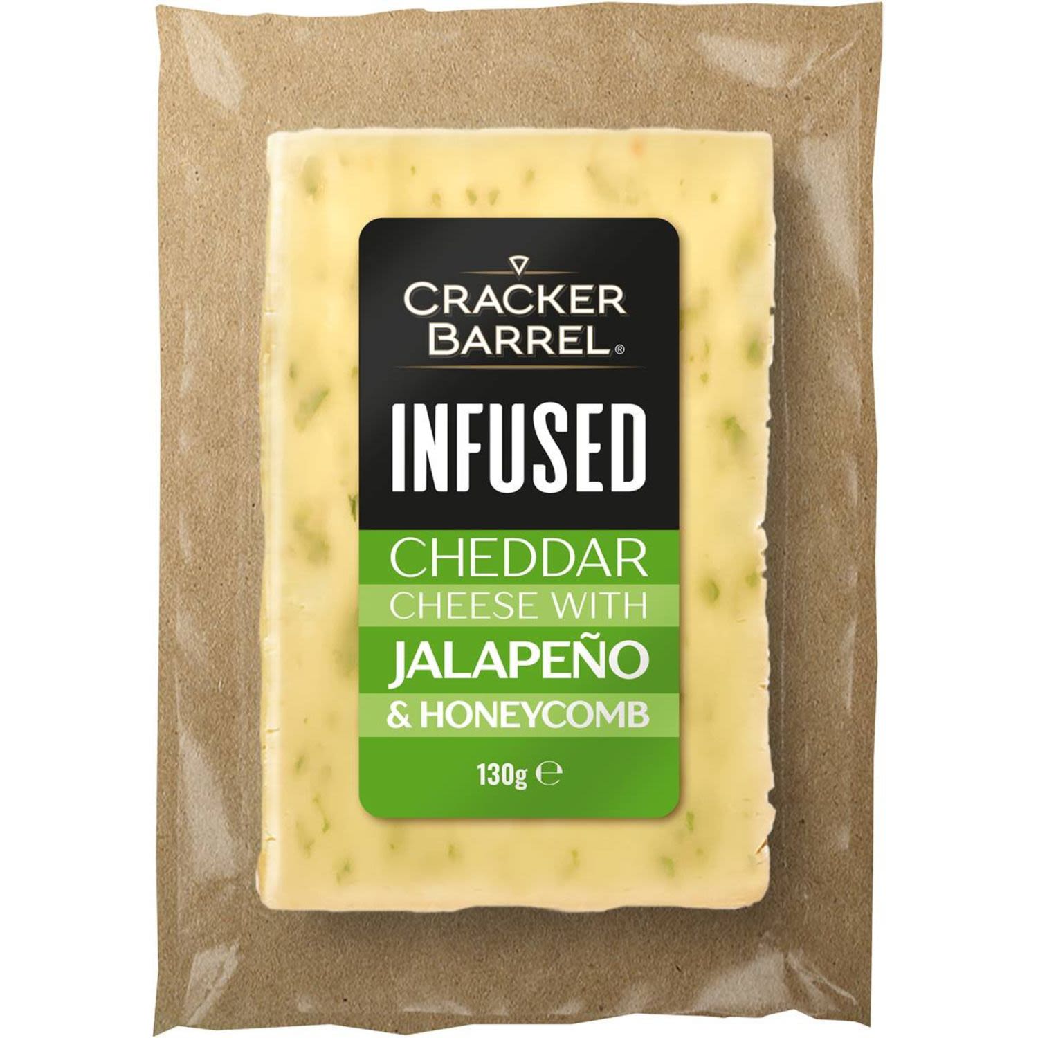 Cracker Barrel Infused Cheddar Cheese With Jalapeno And Honeycomb, 130 Gram