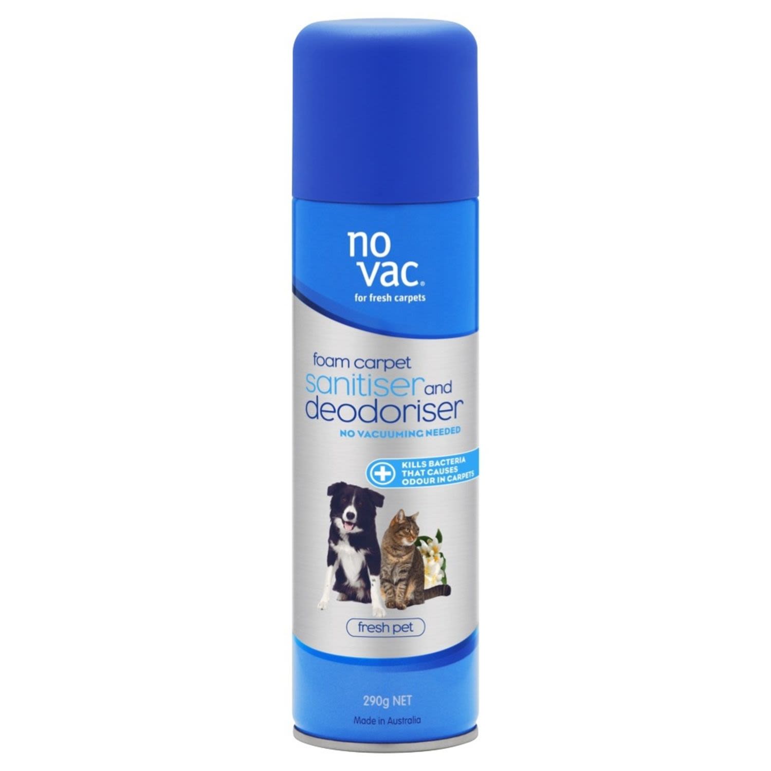 No Vac Foaming Sanitiser And Deodoriser Fresh Pet, 290 Gram