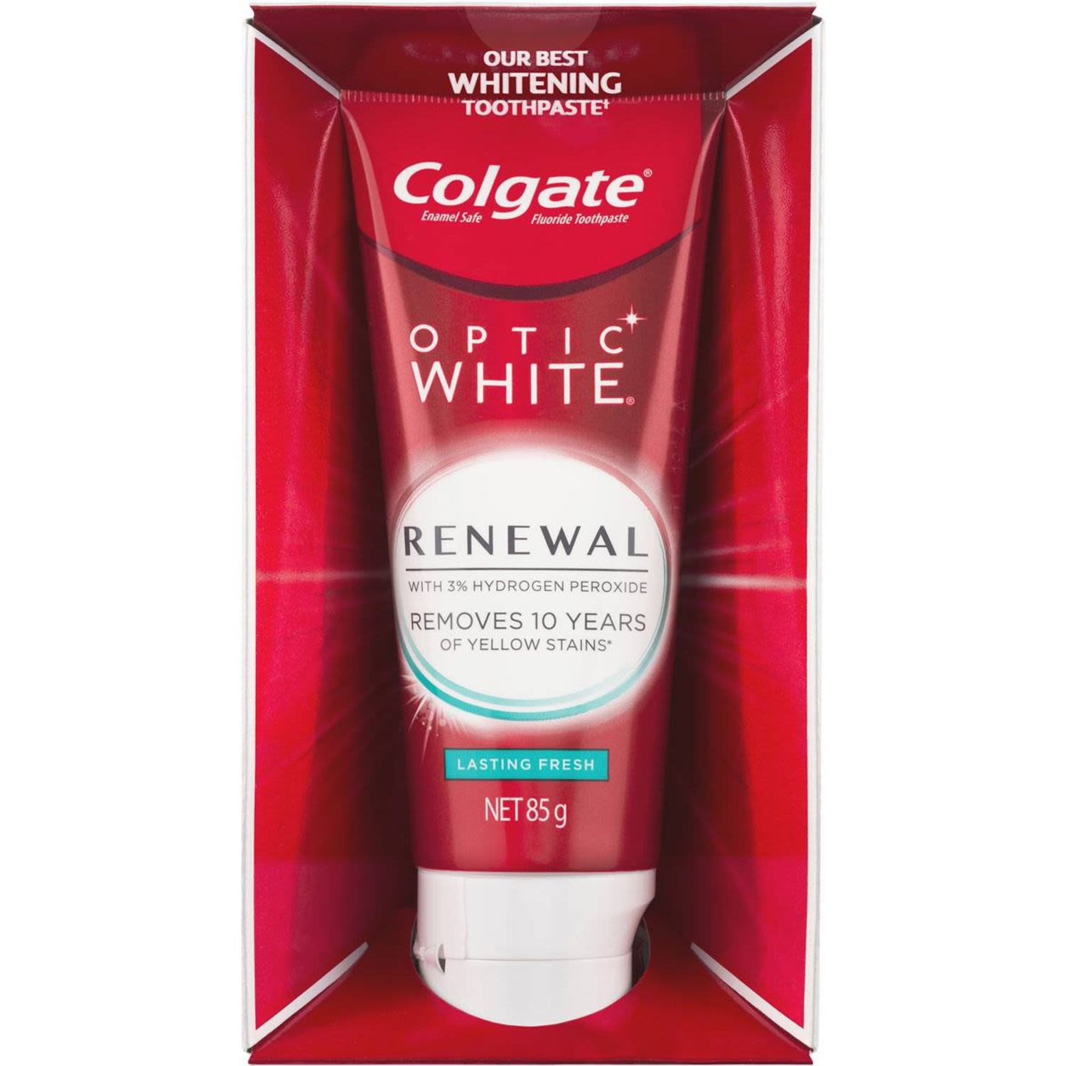 Colgate Optic White Renewal Lasting Fresh Whitening Toothpaste, 85 Gram