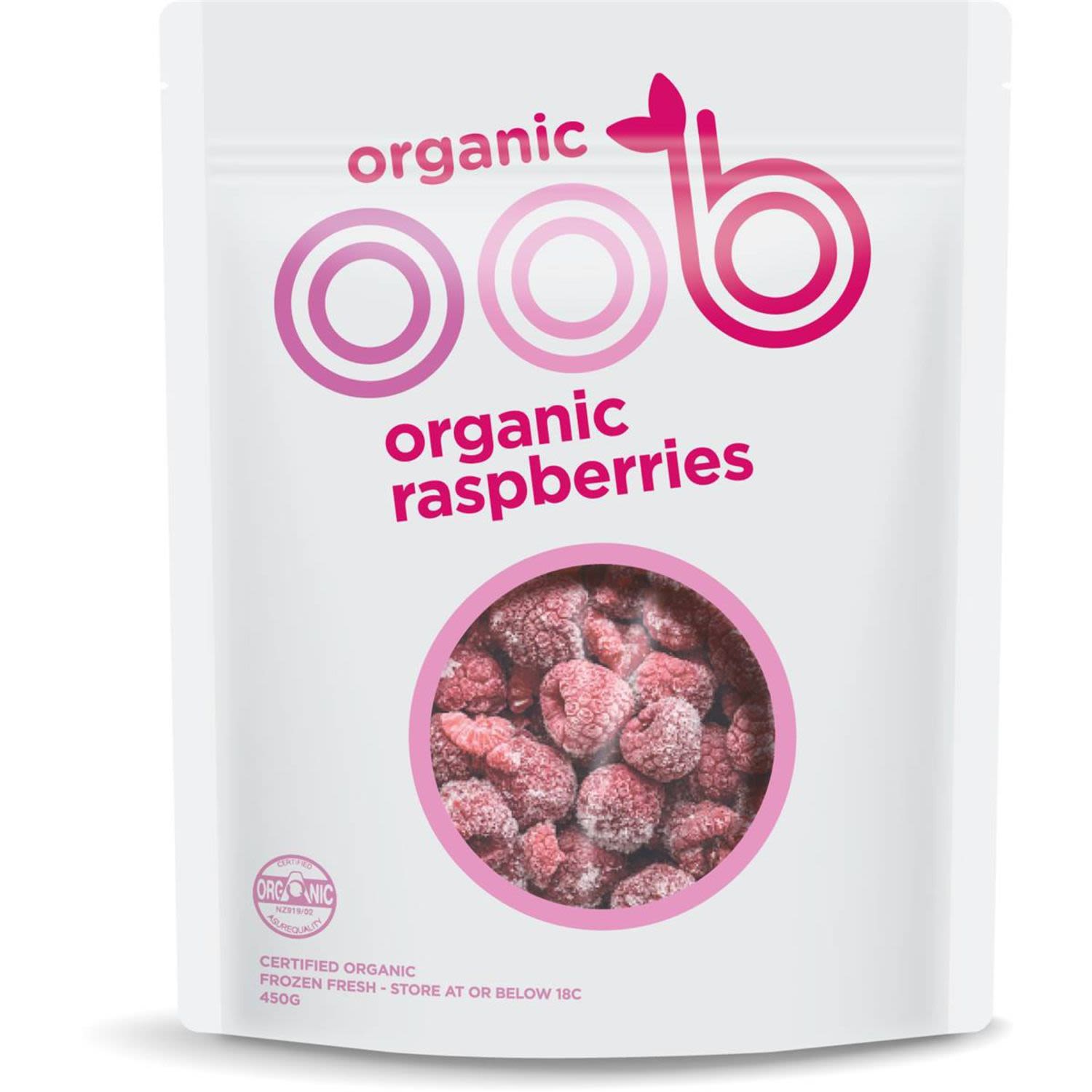 OOB Organic Raspberries, 450 Gram