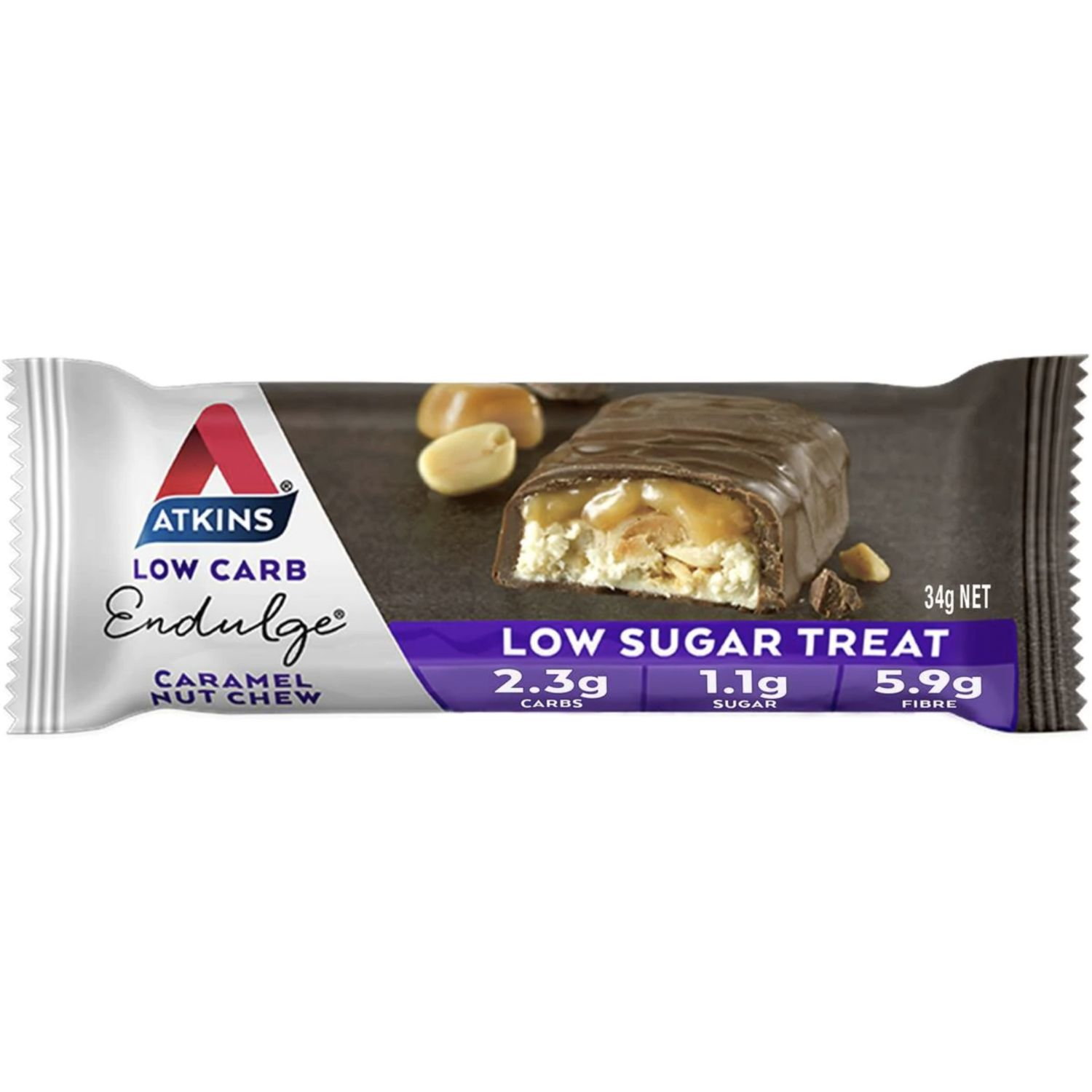 Atkins Endulge Bar Caramel Nut Chew, 34 Gram