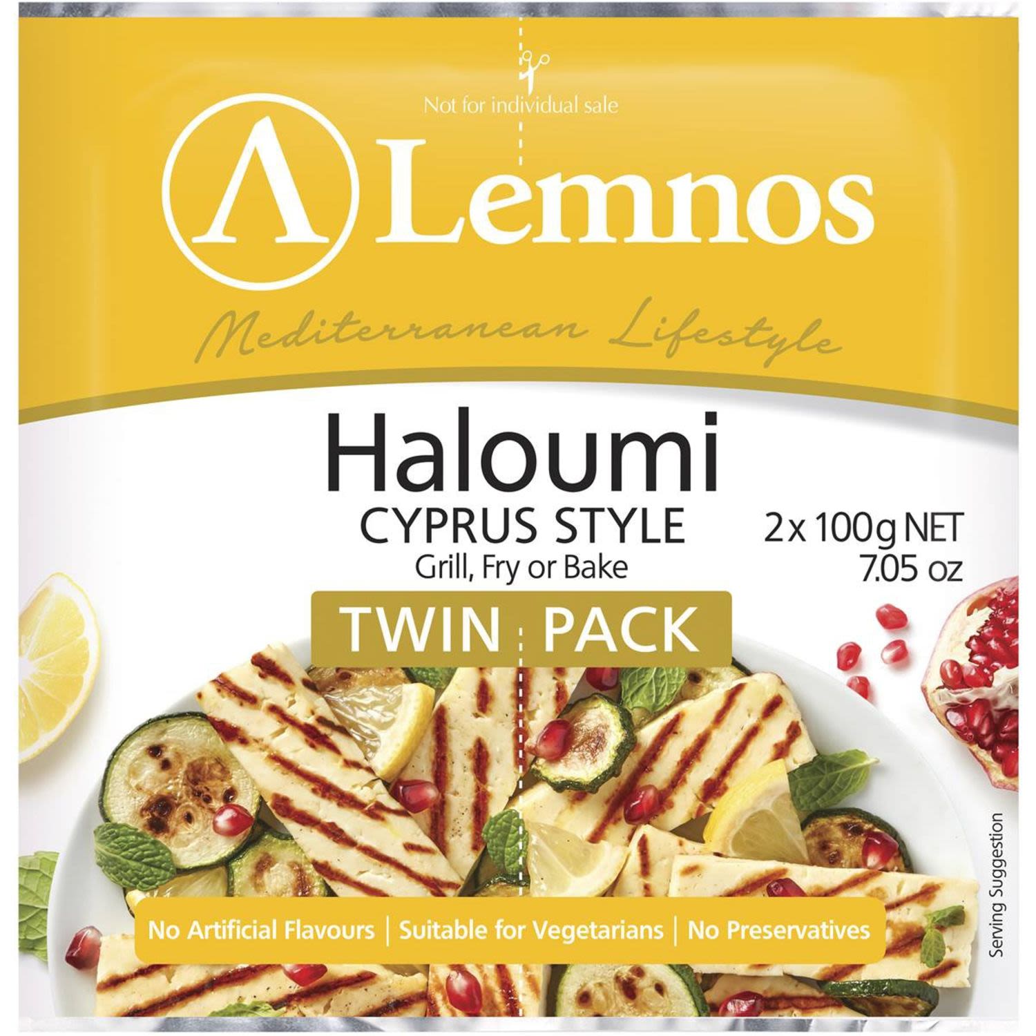 Lemnos Haloumi Cyprus Style Cheese Twin Pack, 200 Gram