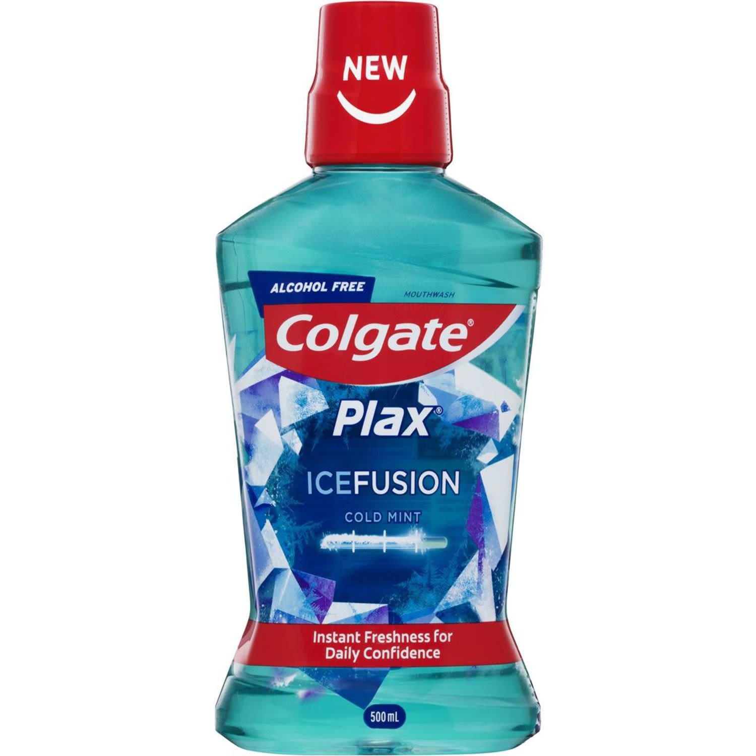 Colgate Plax Ice Fusion Antibacterial Mouthwash Cold Mint, 500 Millilitre