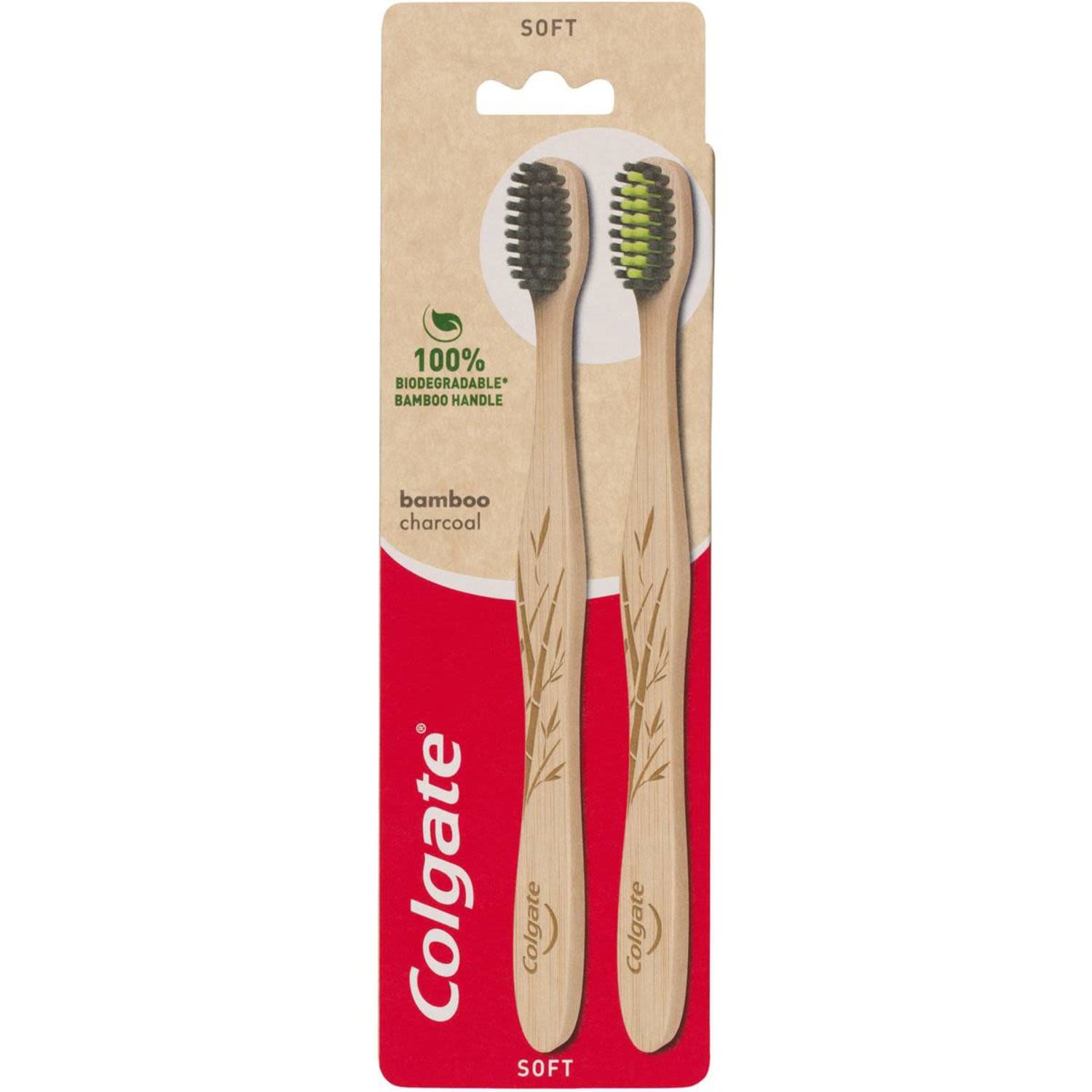 Colgate Bamboo Toothbrush, 2 Each