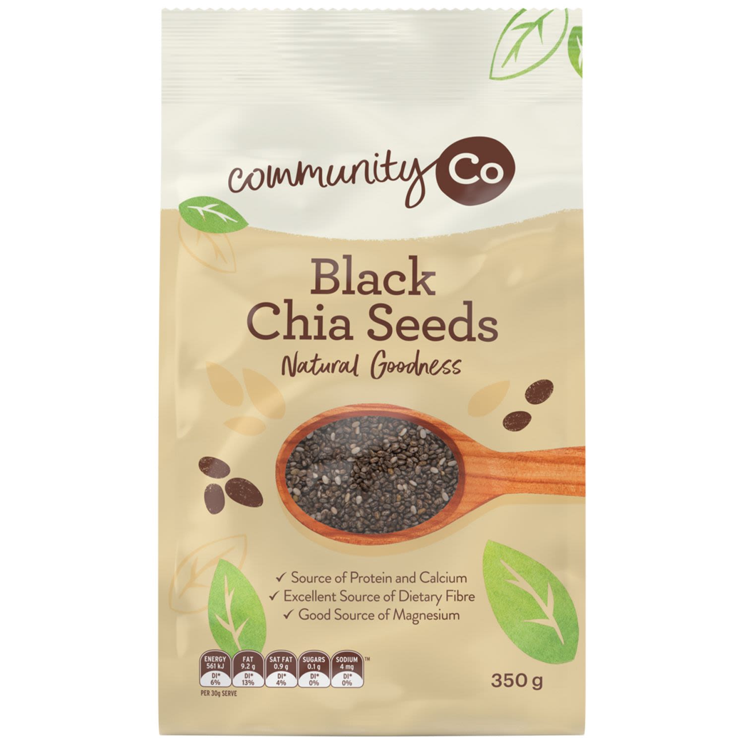 Community Co Aussie Black Chia Seeds, 350 Gram