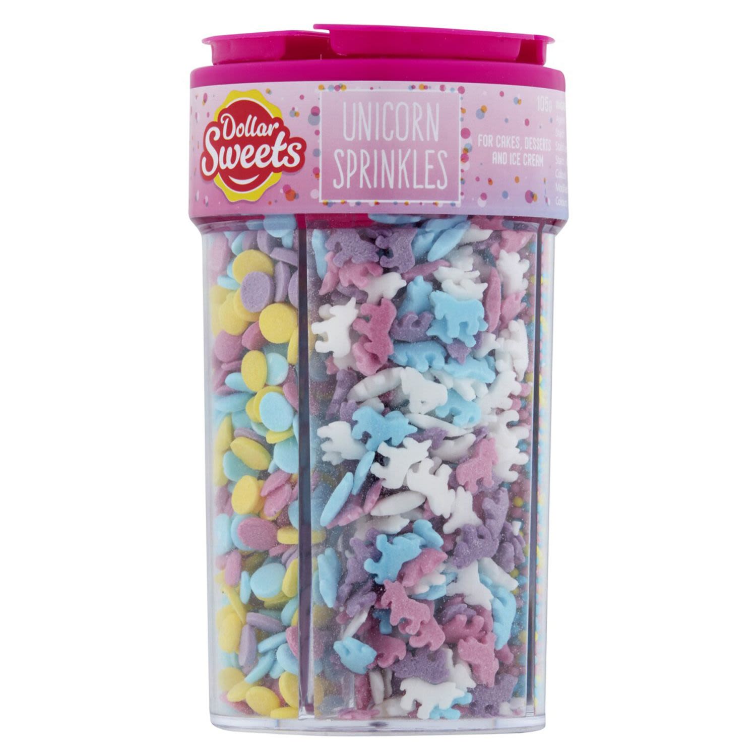 Dollar Sweets Unicorn Sprinkle Jar, 105 Gram