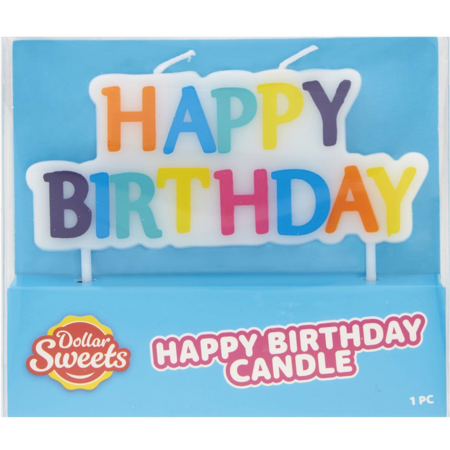 Dollar Sweets Happy Birthday Candle, 1 Each
