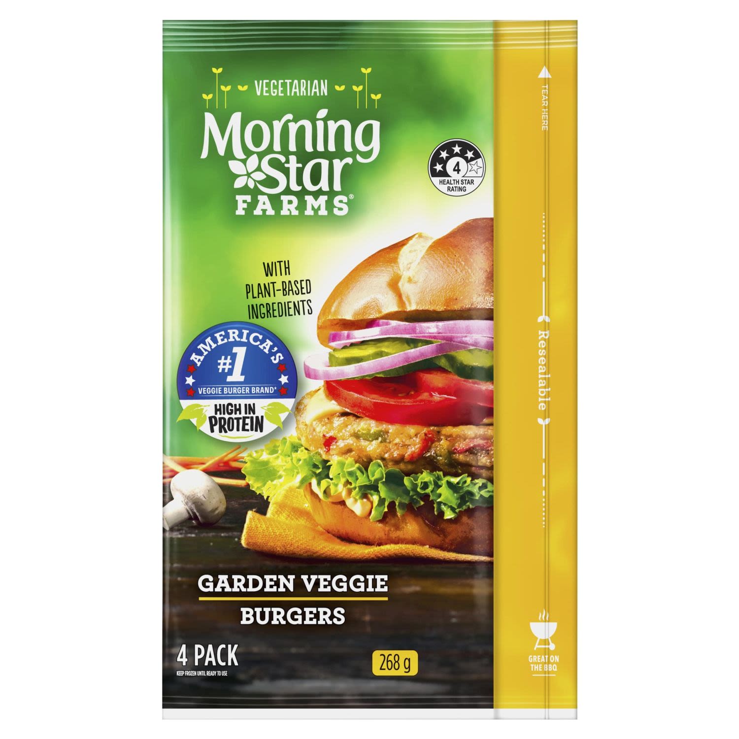 Morning Star Farms Garden Veggie Burgers , 4 Each