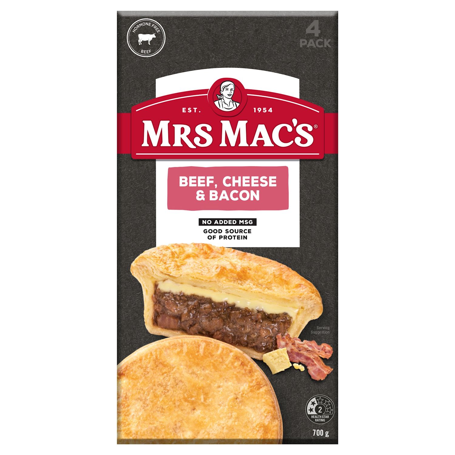 Mrs Mac's Beef, Cheese & Bacon Pies