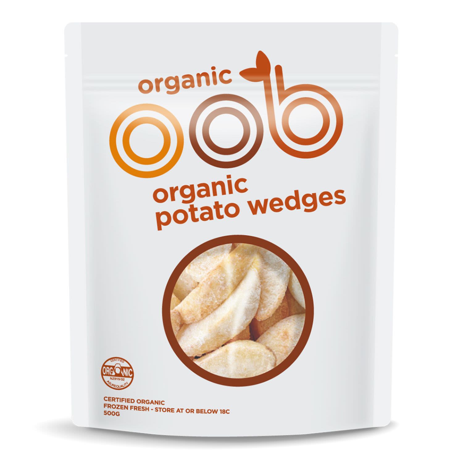 Oob Organic Potato Wedges, 100 Gram