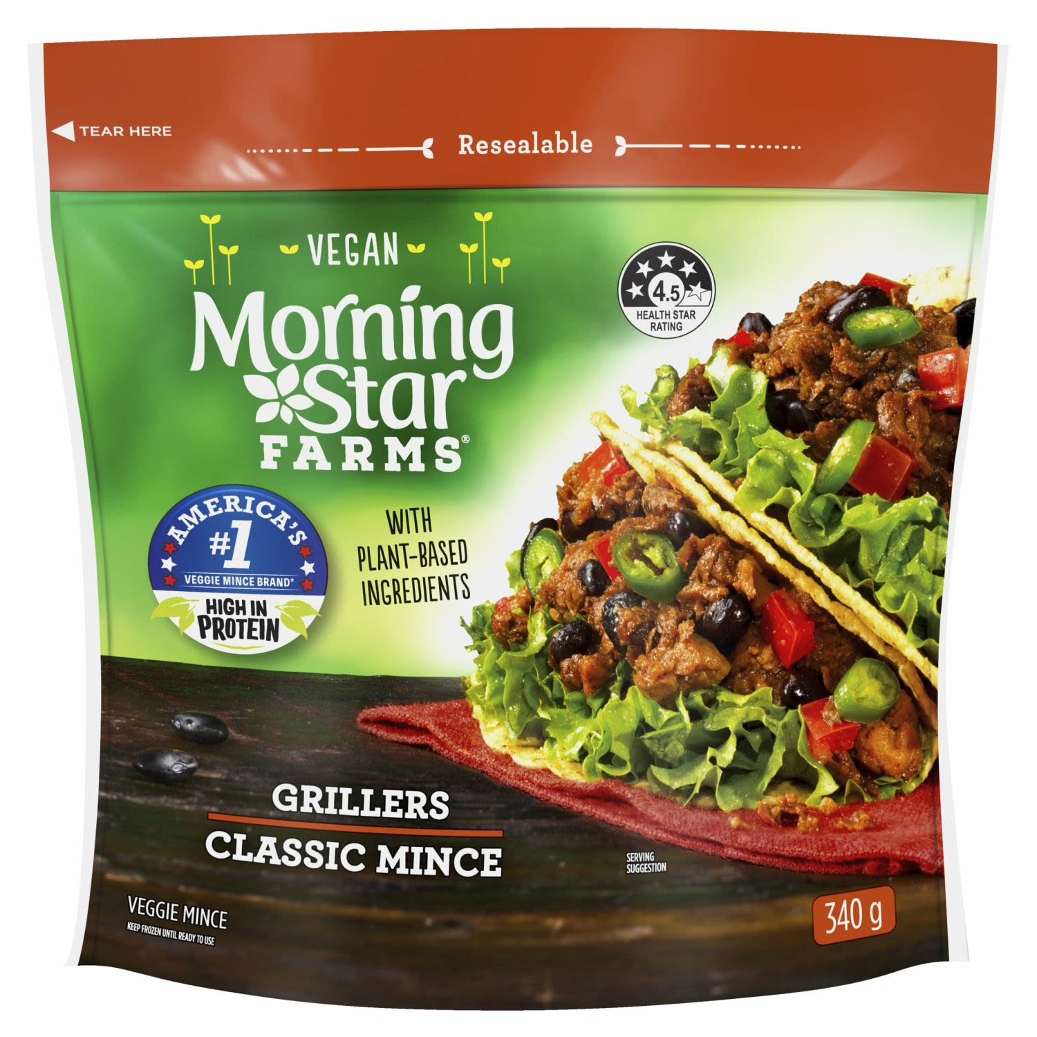 Morning Star Farms Grillers Classic Mince, 340 Gram