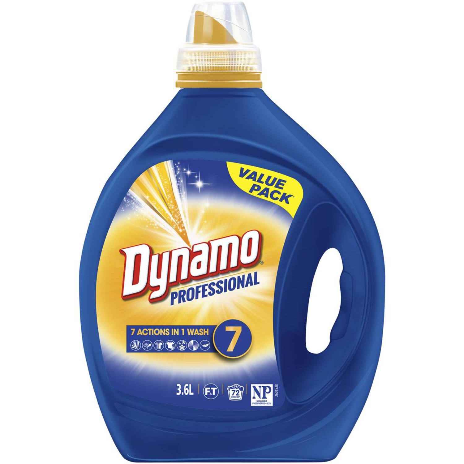 Dynamo Professional 7 in 1 Laundry Detergent Liquid, 3.6 Litre