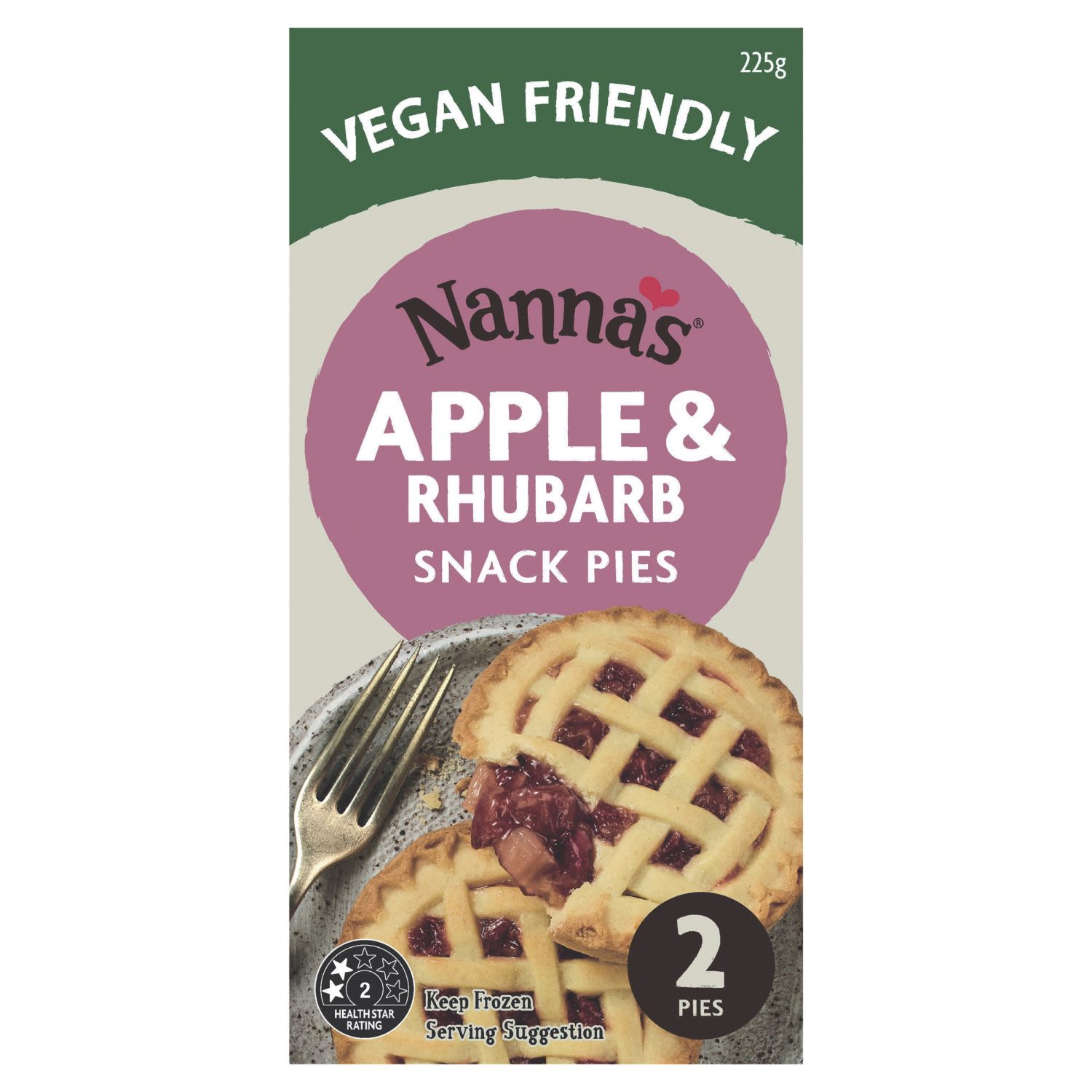 Nanna's Apple & Rhubarb Snack Pies, 2 Each