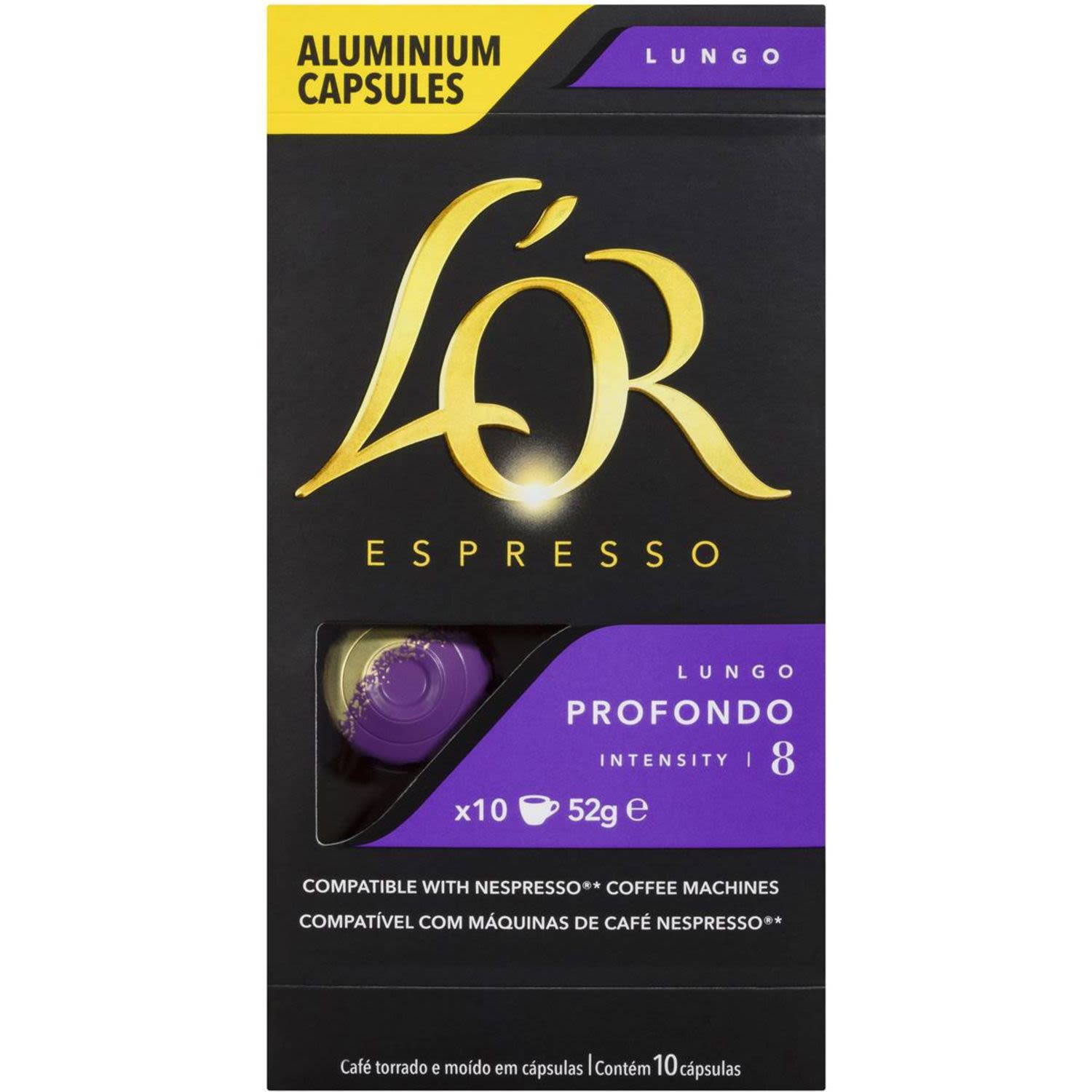 L'OR Espresso Lungo Profondo Coffee Capsules, 10 Each