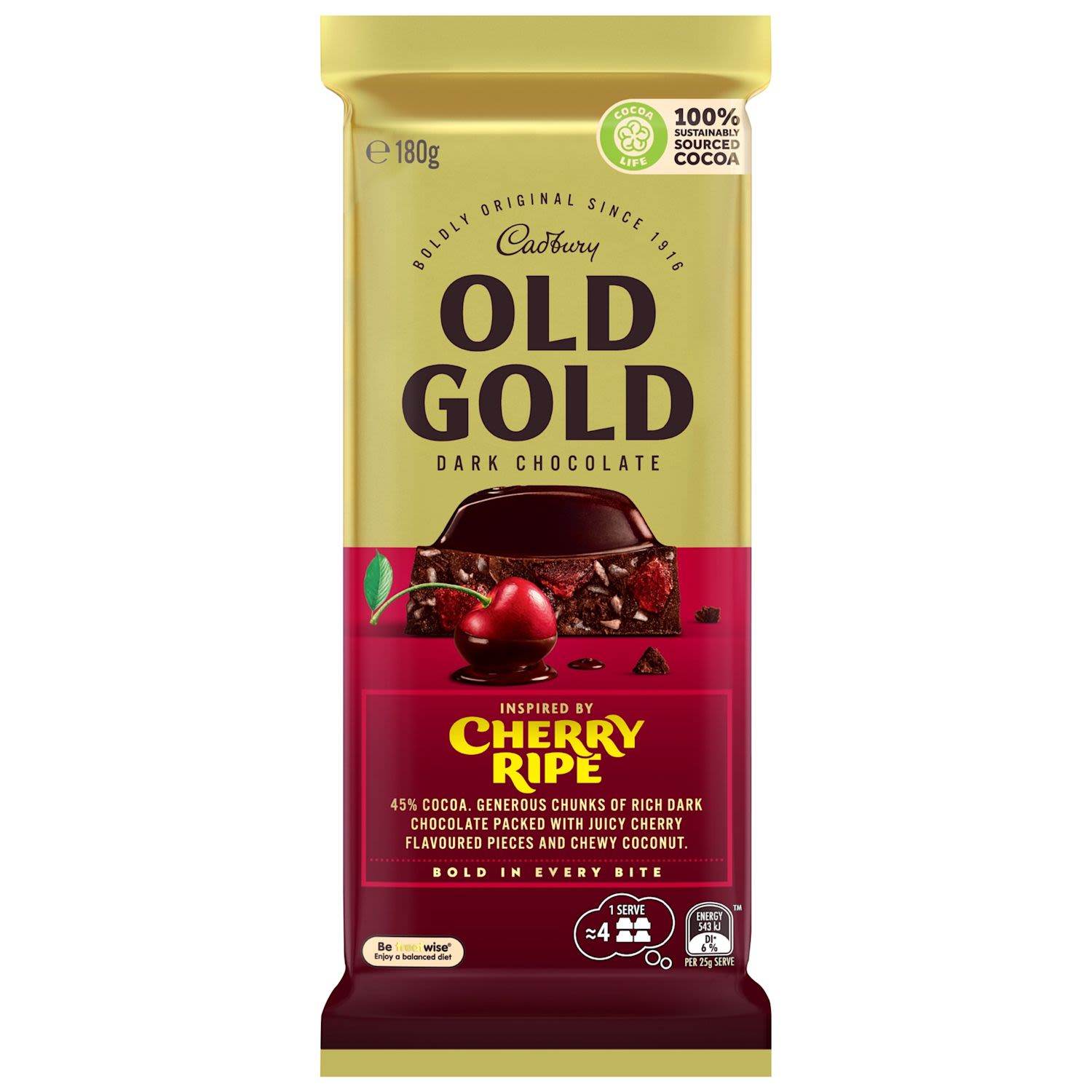 Cadbury Old Gold Dark Chocolate Cherry Ripe