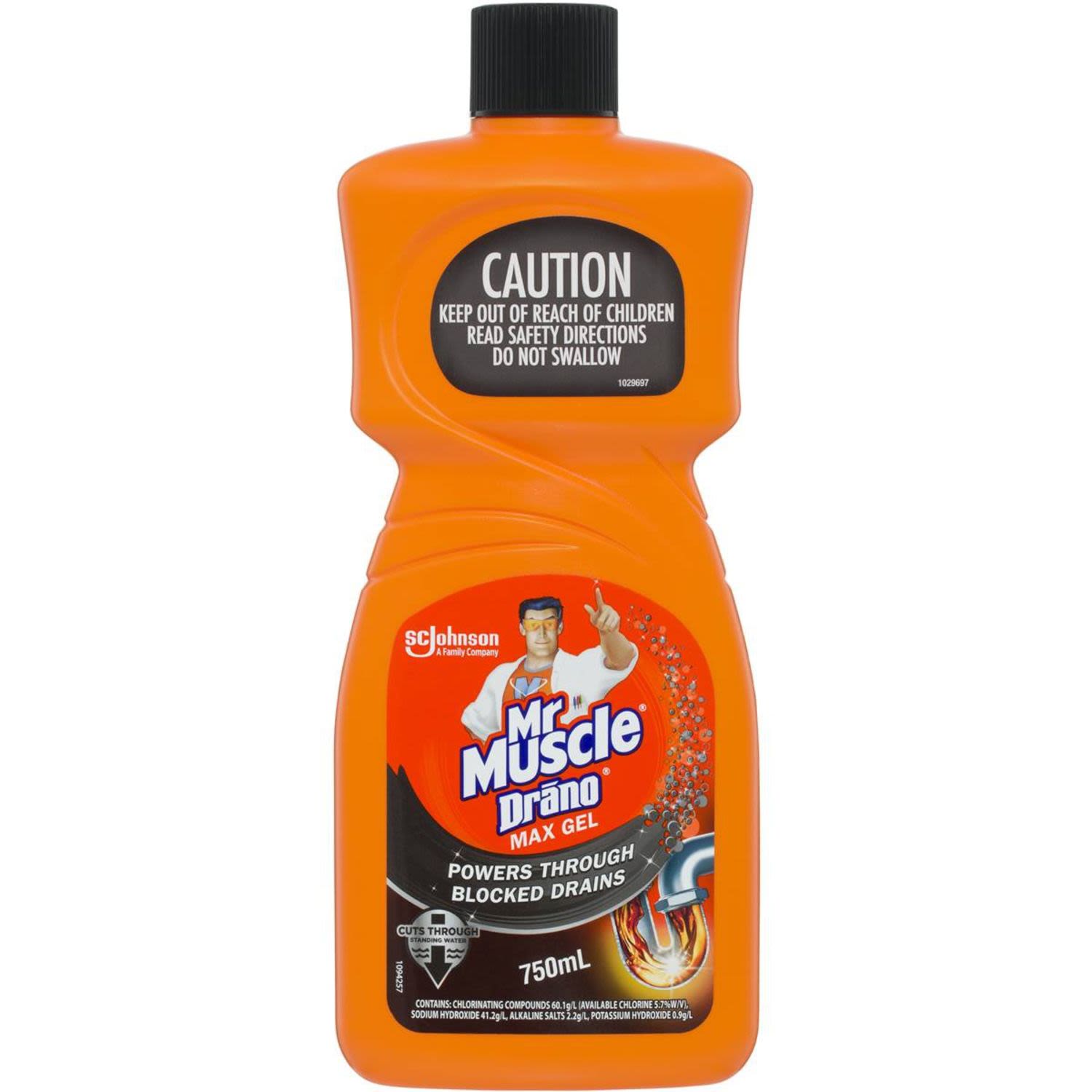 Mr Muscle Drano Max Gel Drain Cleaner, 750 Millilitre