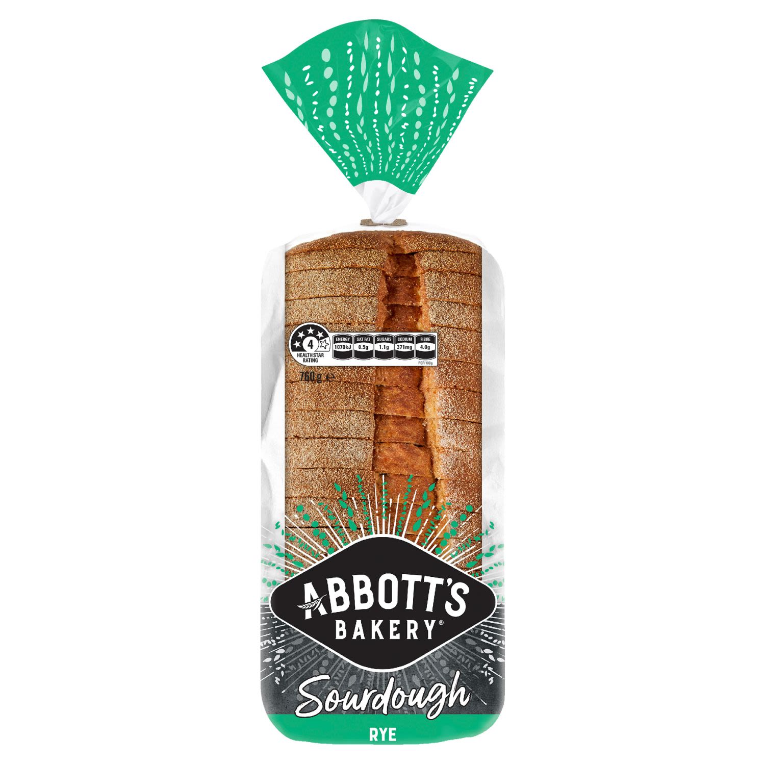 Abbott's Village Bakery Sourdough Rye Loaf , 760 Gram