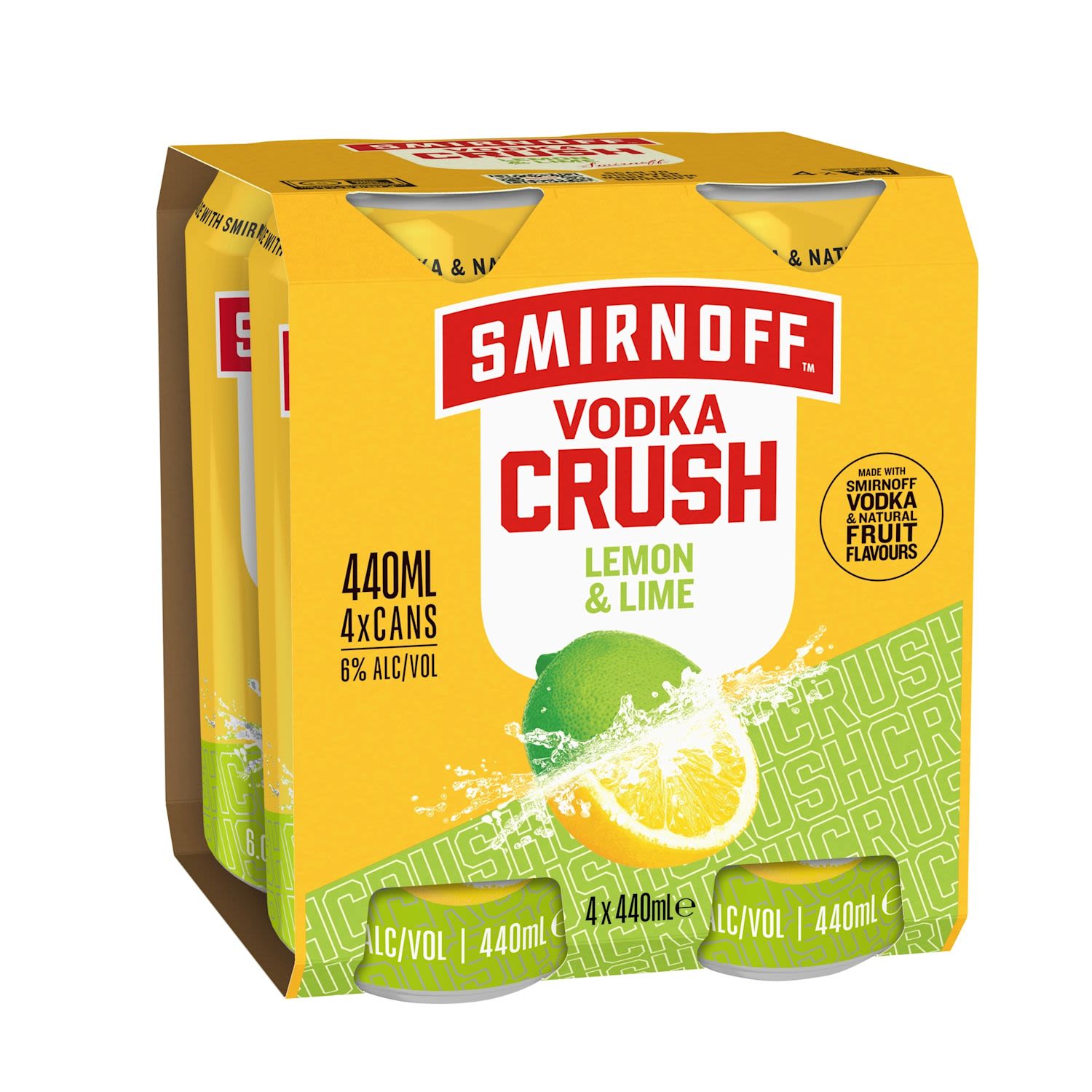 Smirnoff Crush Lemon Lime Can 440mL 