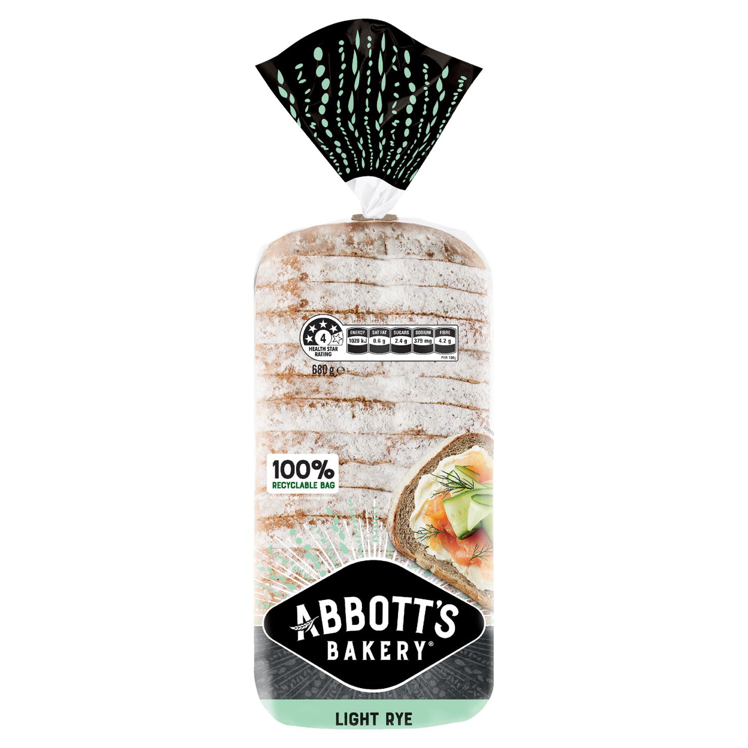 Abbott's Bakery Light Rye Bread, 680 Gram