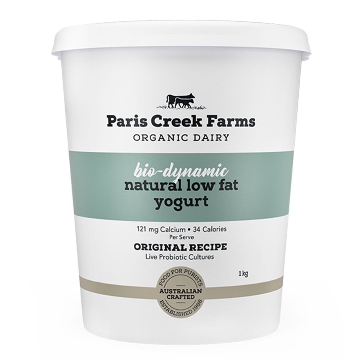 Paris Creek Bio Dynamic Natural Low Fat Yoghurt , 1 Kilogram