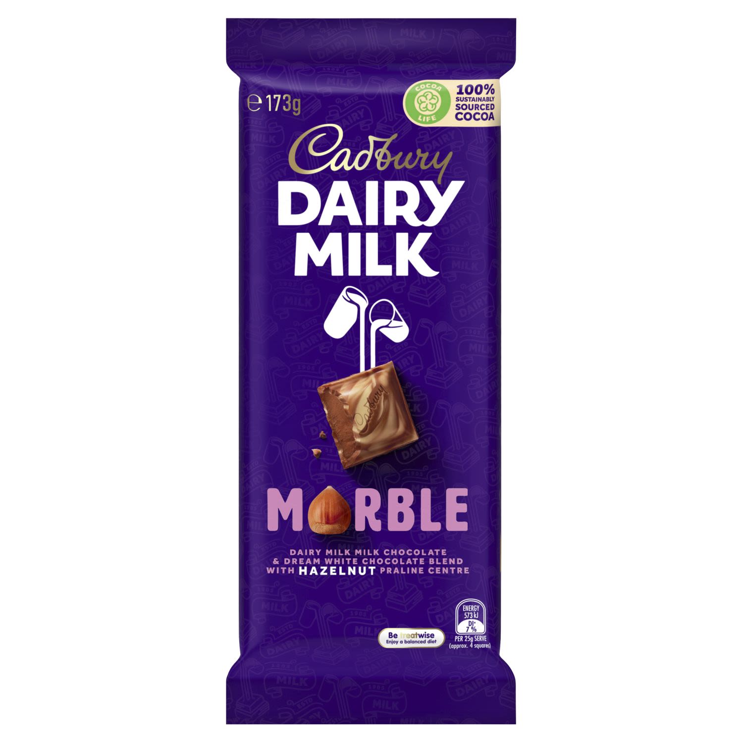 Cadbury Dairy Milk Marble Chocolate Block, 173 Gram