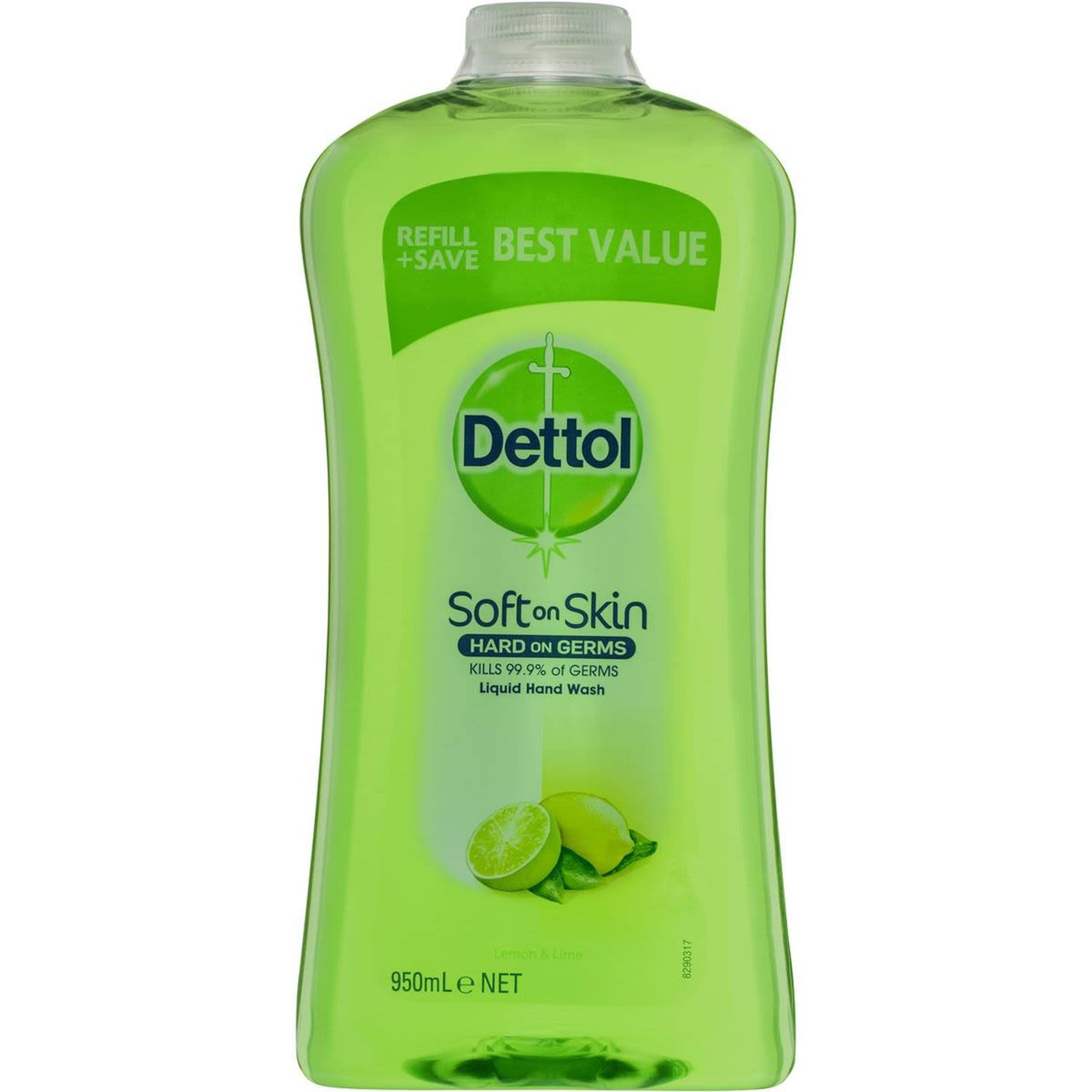 Dettol Antibacterial Liquid Hand Wash Refresh Refill, 950 Millilitre