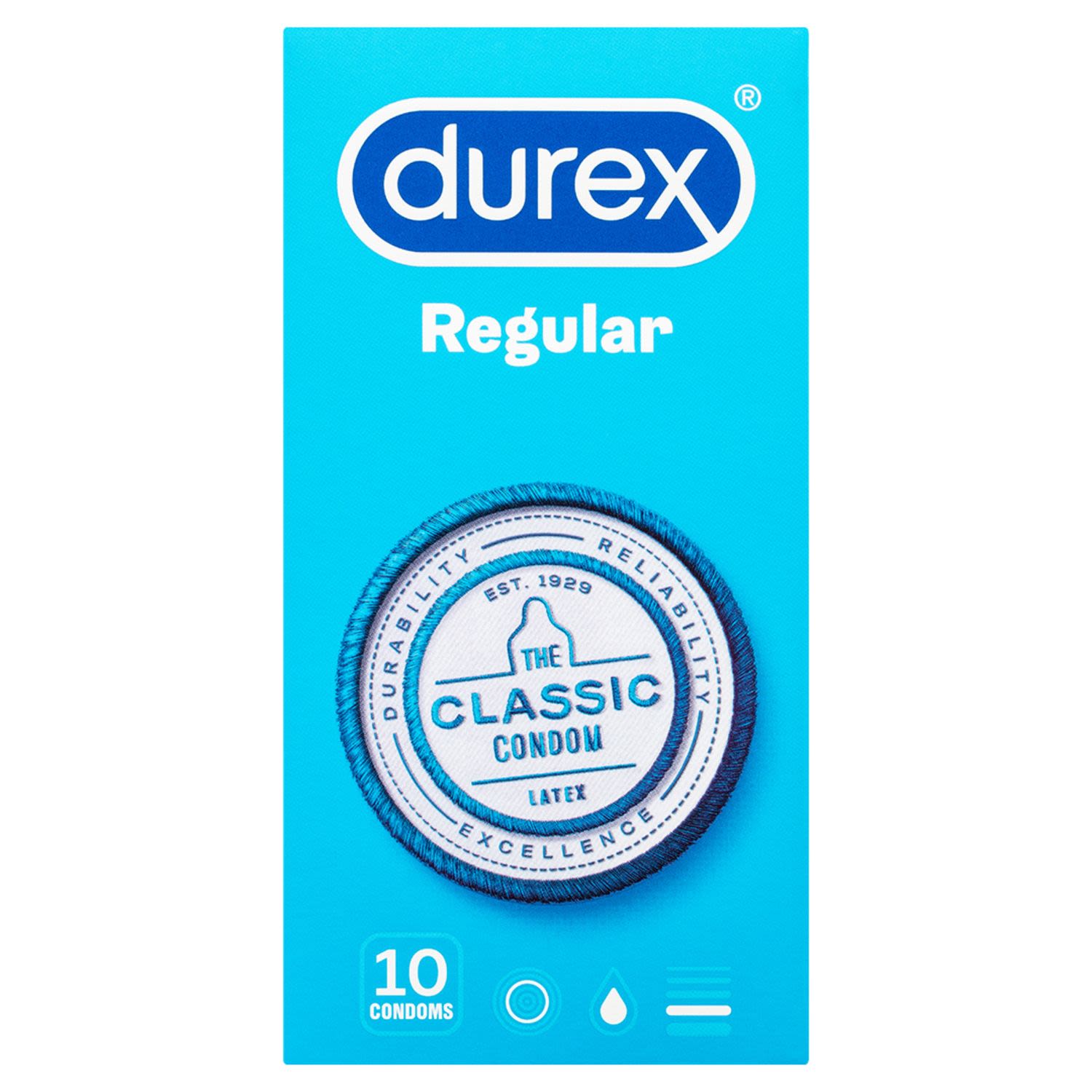 Durex Regular Condoms Original, 10 Each