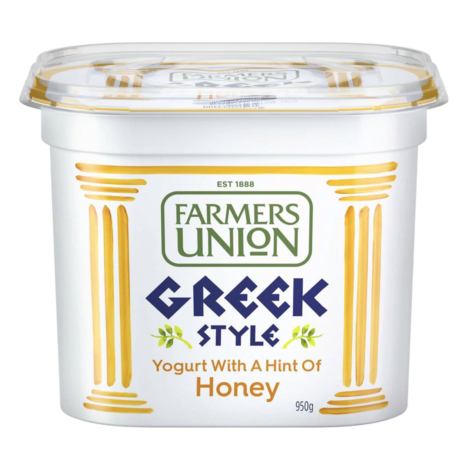 Farmers Union Light Greek Yoghurt Lite With Honey, 950 Gram
