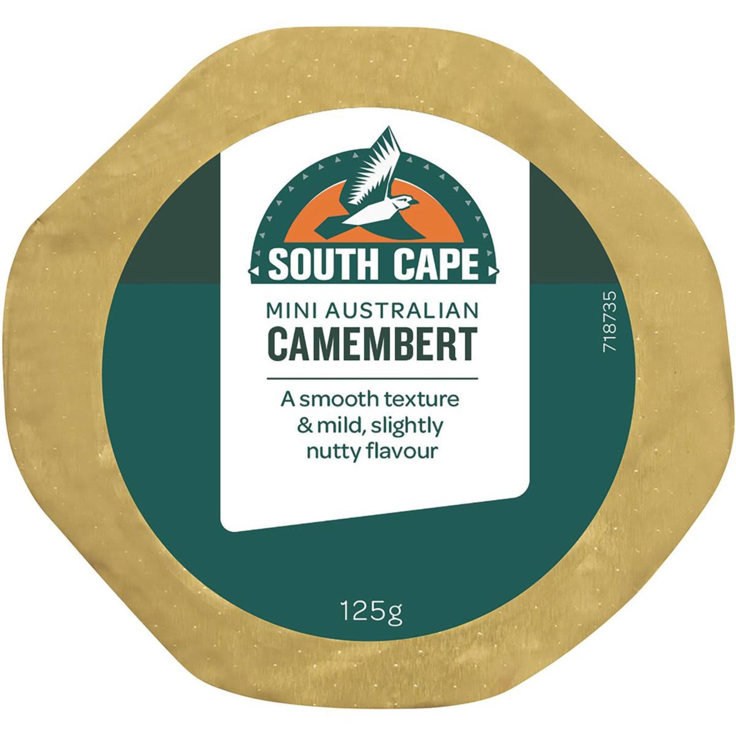 South Cape Camembert Mini Cheese Wheel, 125 Gram