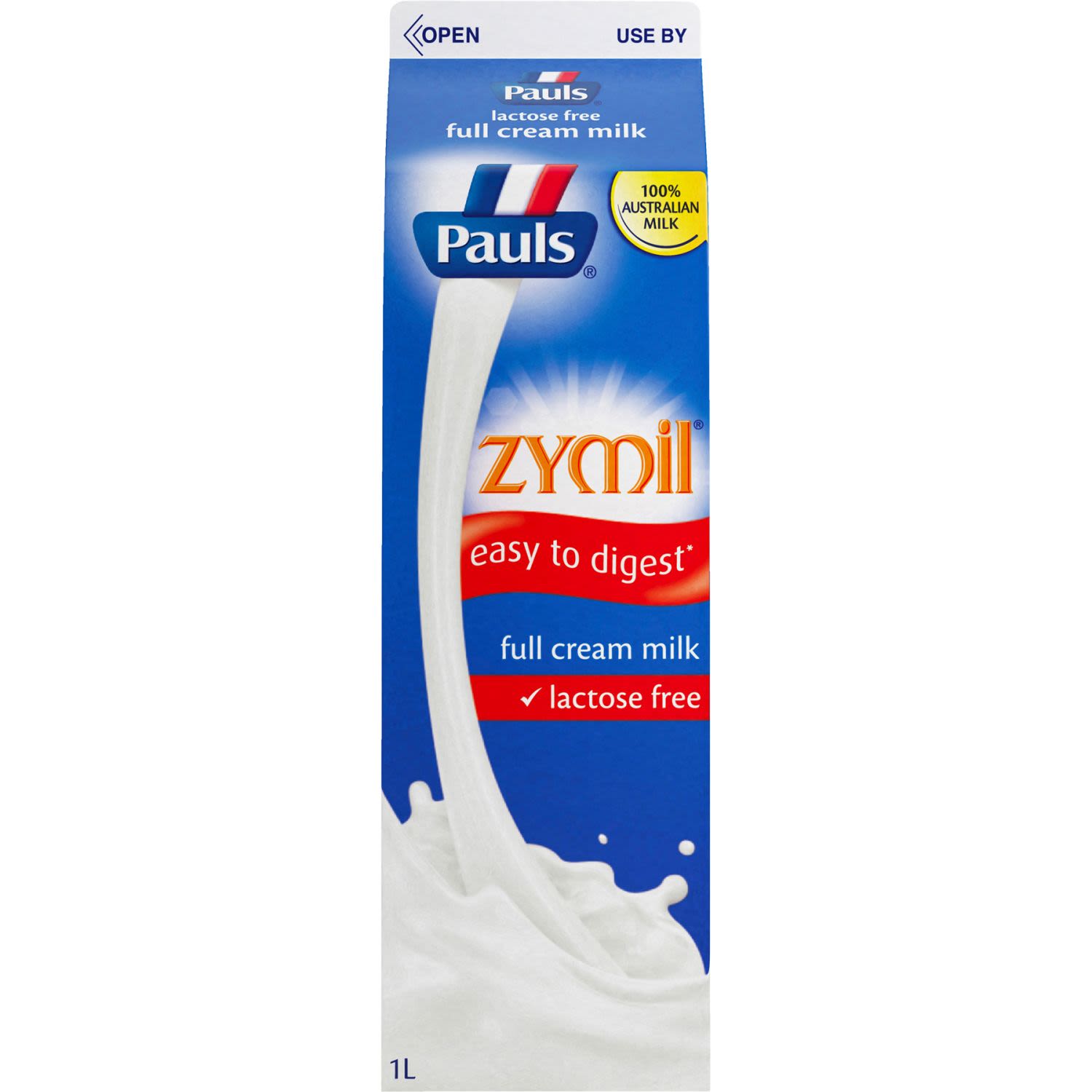 Pauls Zymil Full Cream Milk, 1 Litre