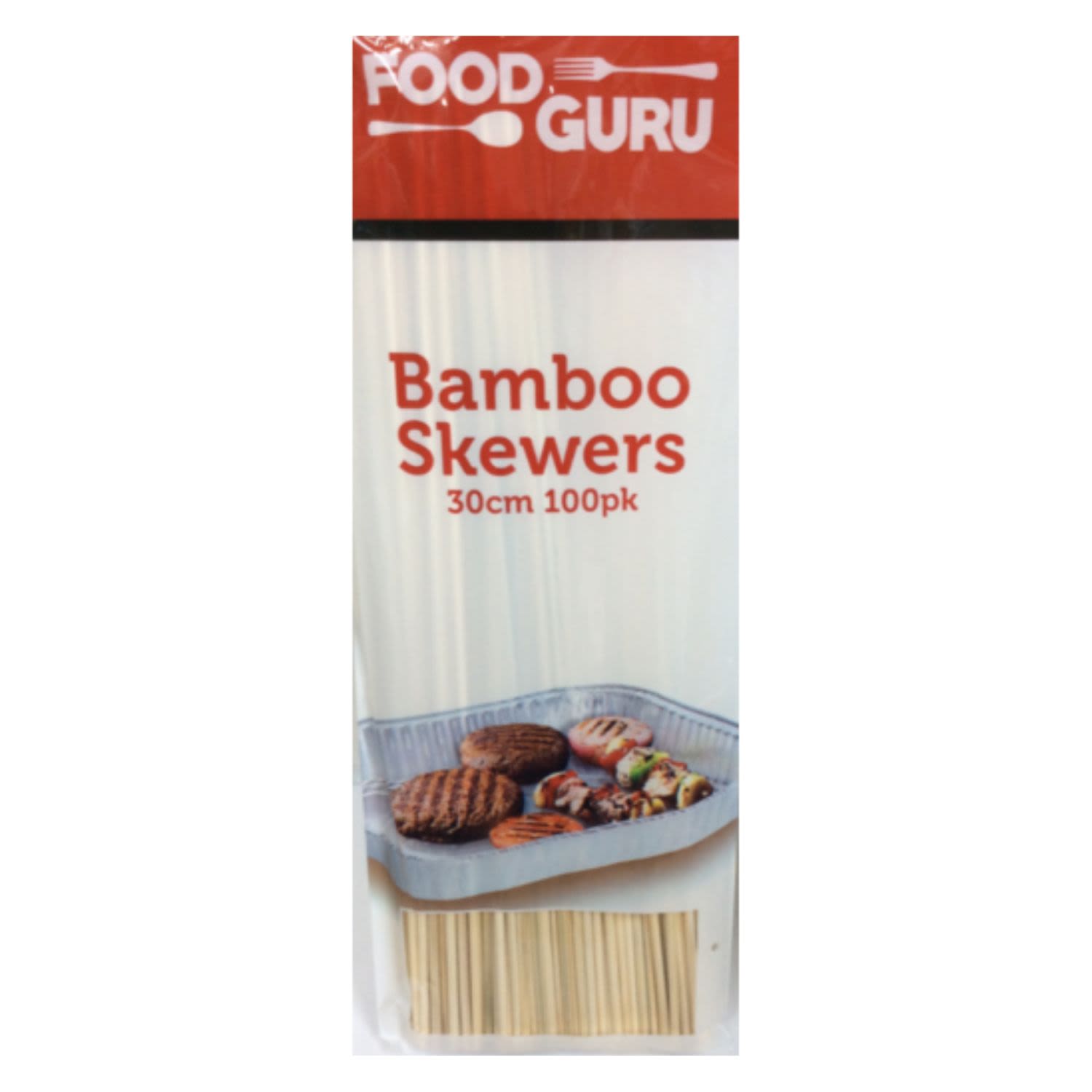 Food Guru Bamboo Skewer , 100 Each