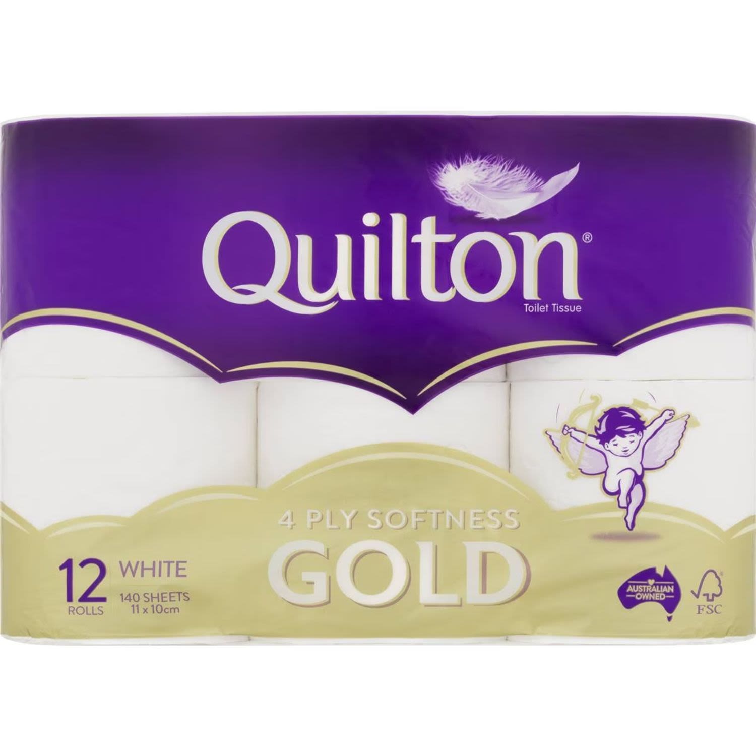 Quilton Gold 4 Ply Toilet Tissue Paper, 6 Each