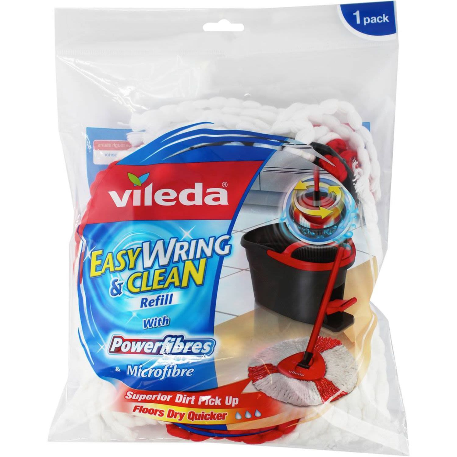 Vileda Mop Easy Wring And Clean Refill, 1 Each