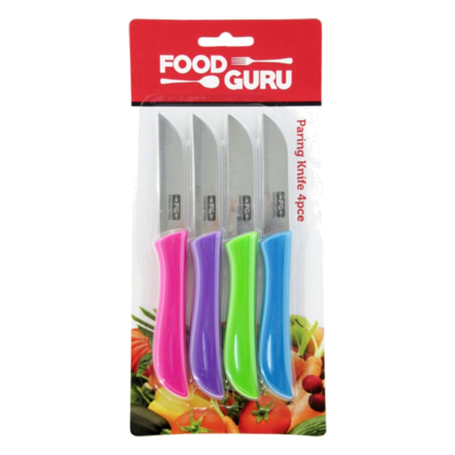 Food Guru Plastic Knife, 4 Each