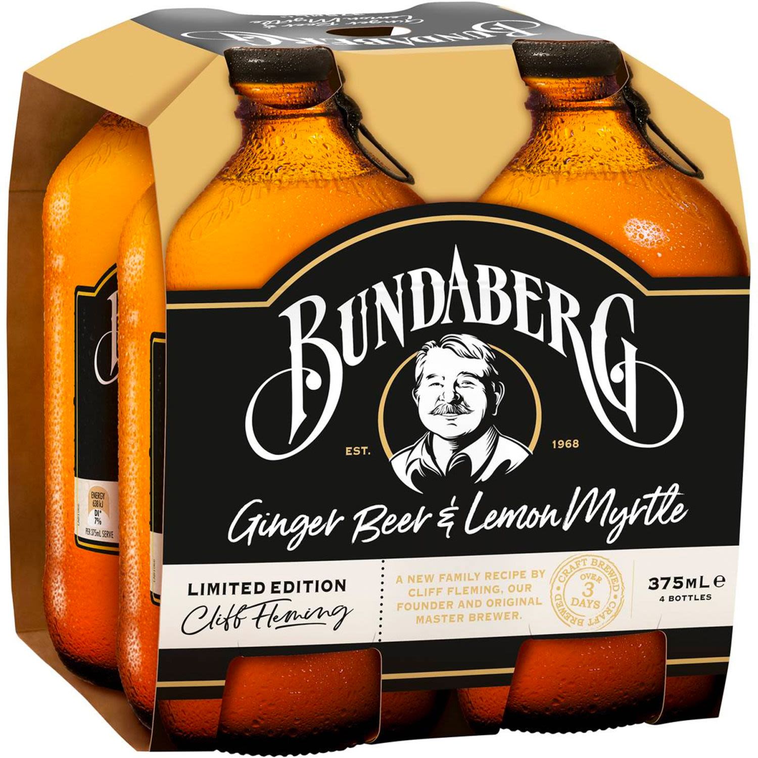 Bundaberg Ginger Beer & Lemon Myrtle, 4 Each