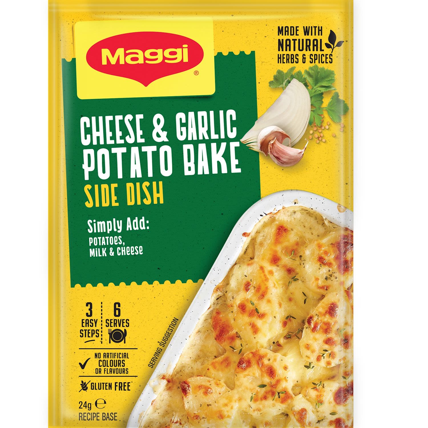 Maggi Cheese & Garlic Potato Bake