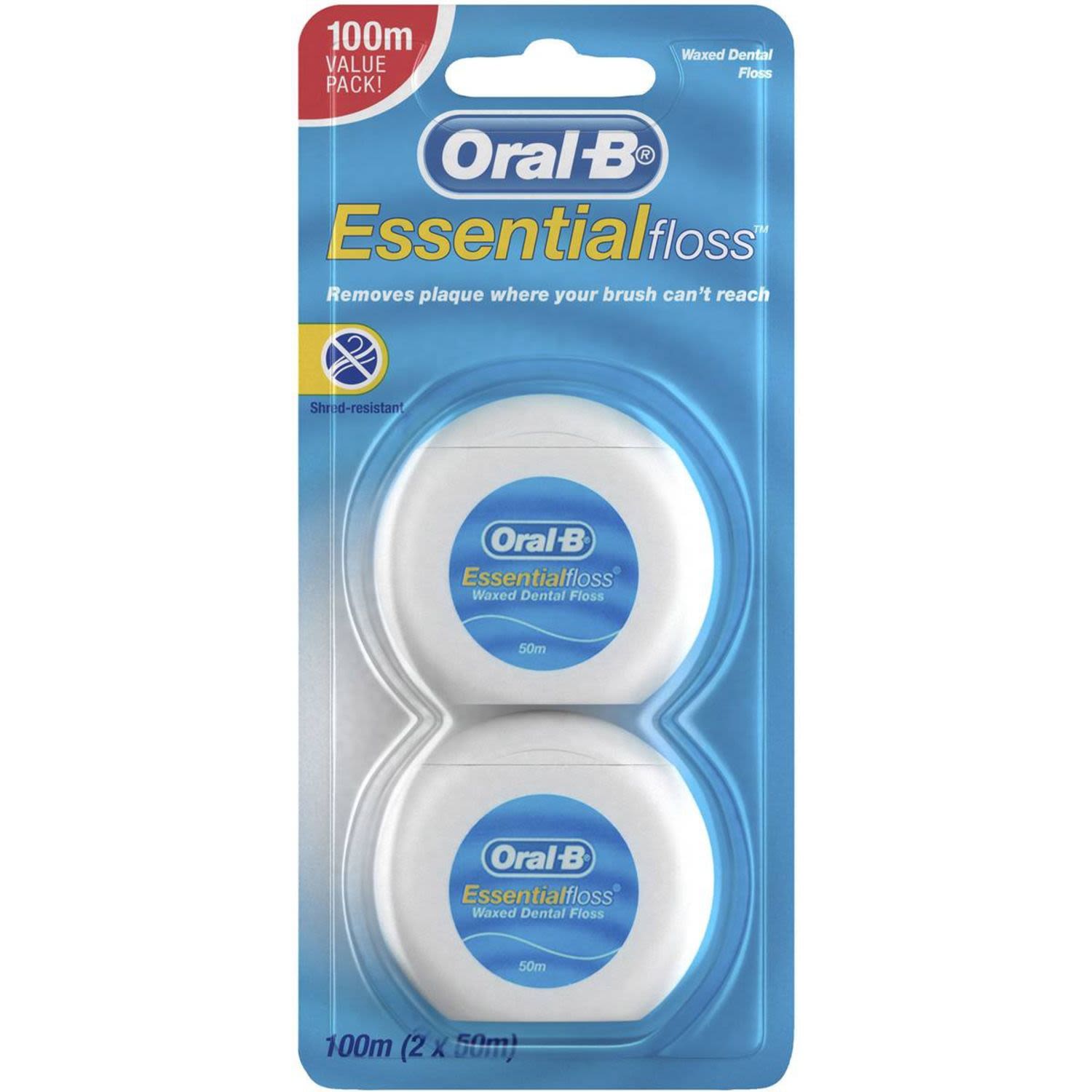 Oral-B Essential Floss Dental Floss 50m, 2 Each