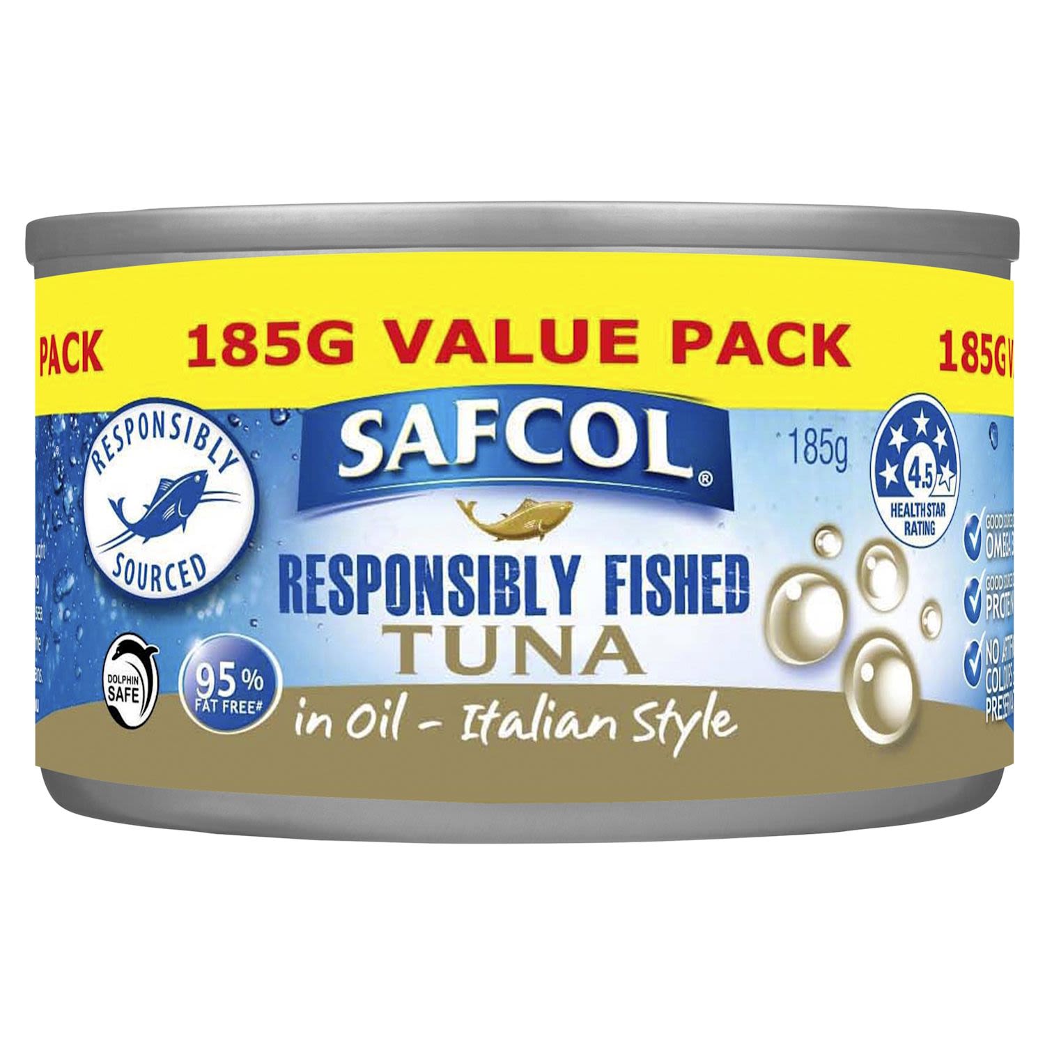 Safcol Responsibly Fished Tuna In Oil Italian Style