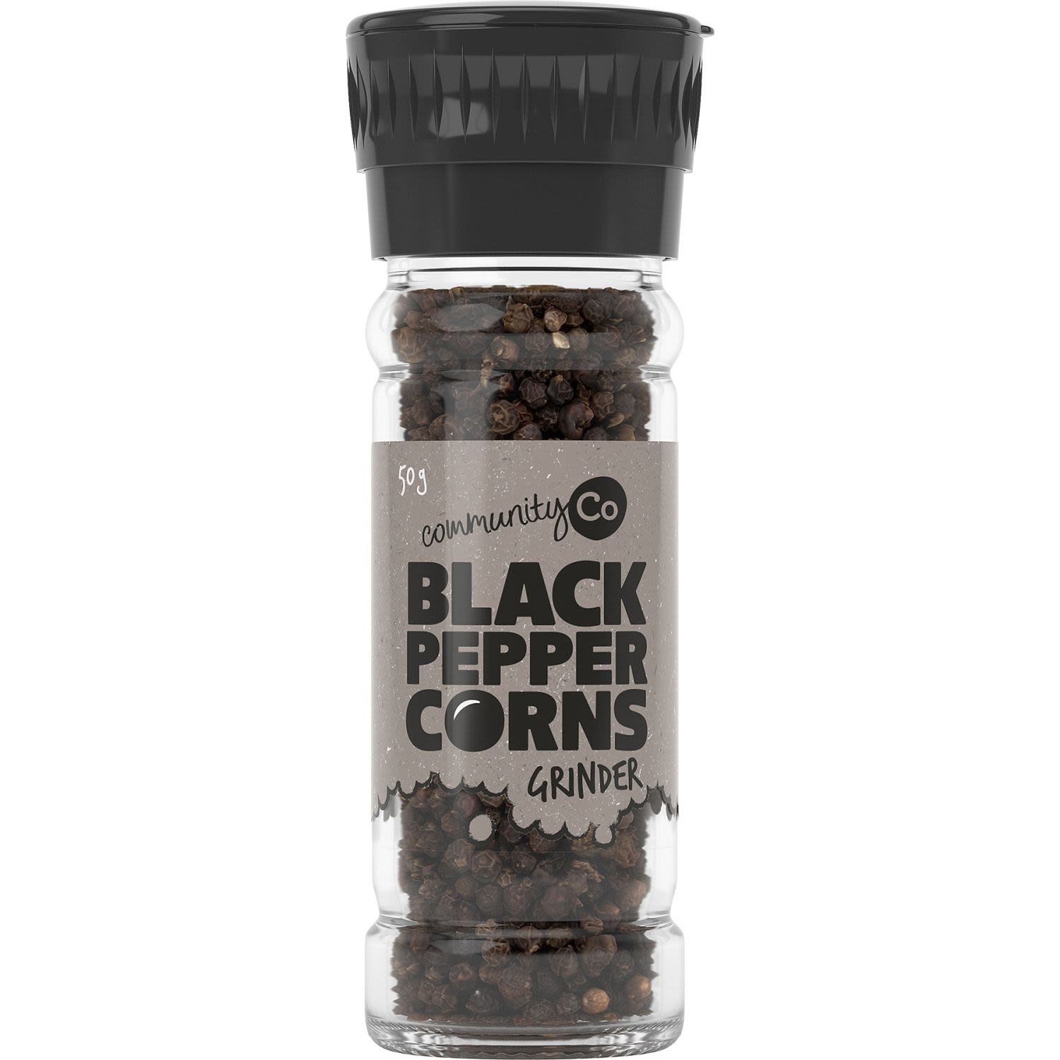 Community Co Black Peppercorn Grinder, 50 Gram