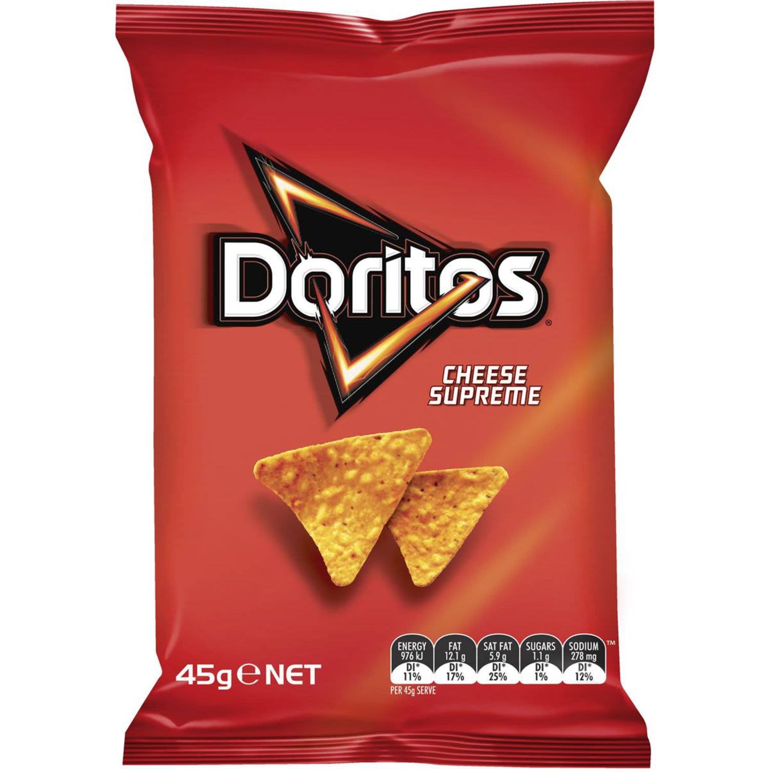 Doritos Corn Chips Cheese Supreme, 45 Gram