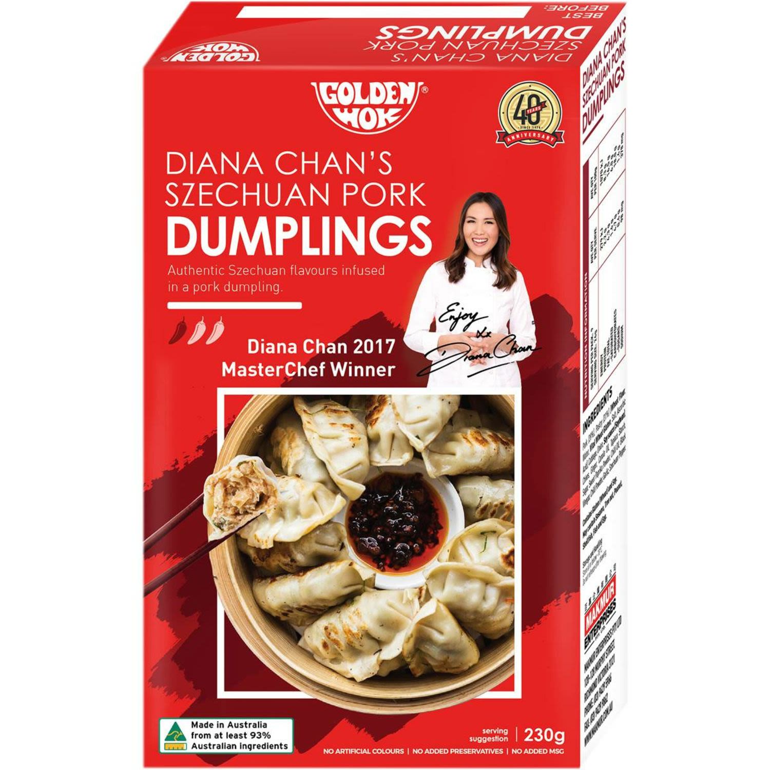 Golden Wok Diana Chan Szechuan Peppered Pork Dumpling