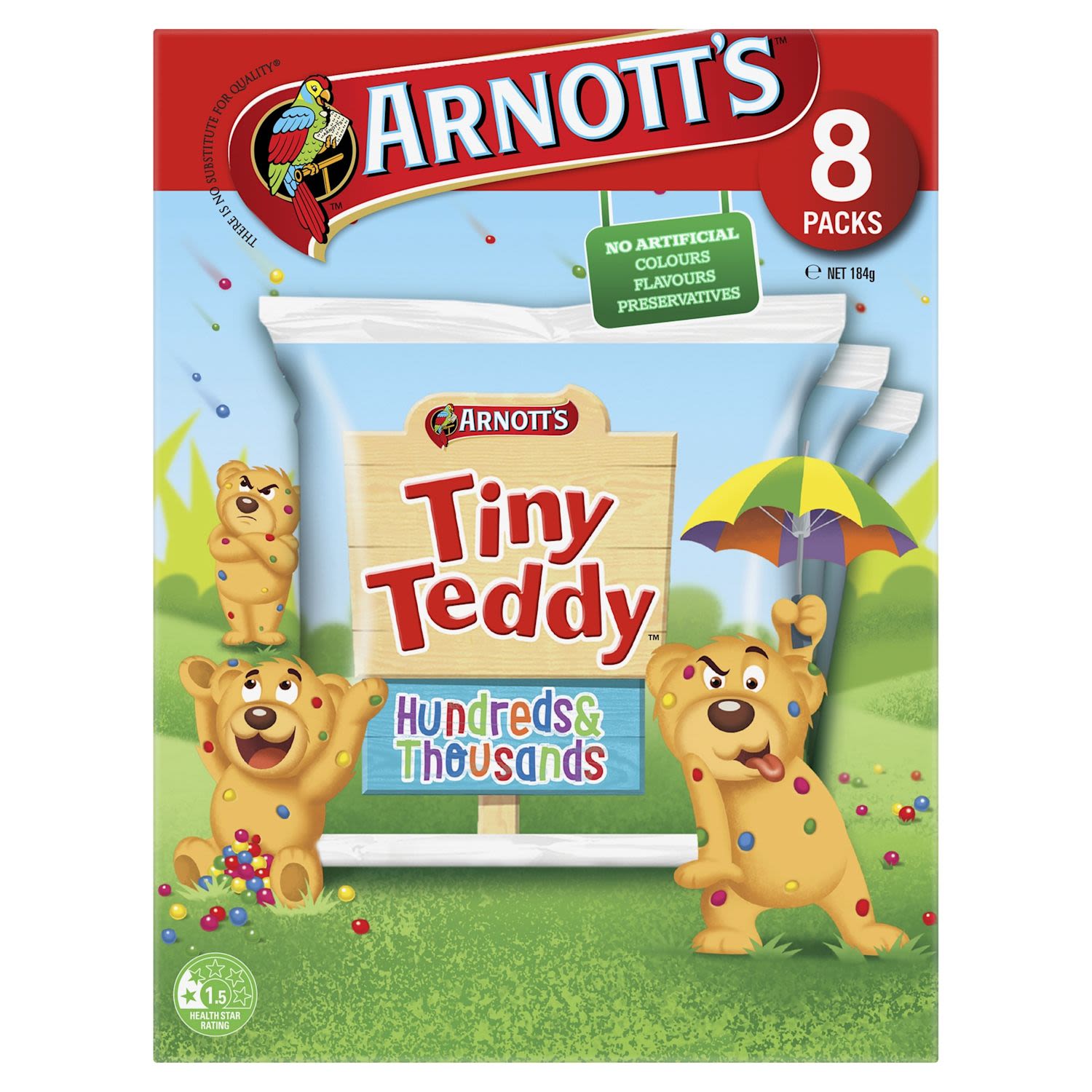 Arnott's Tiny Teddy Hundreds & Thousands