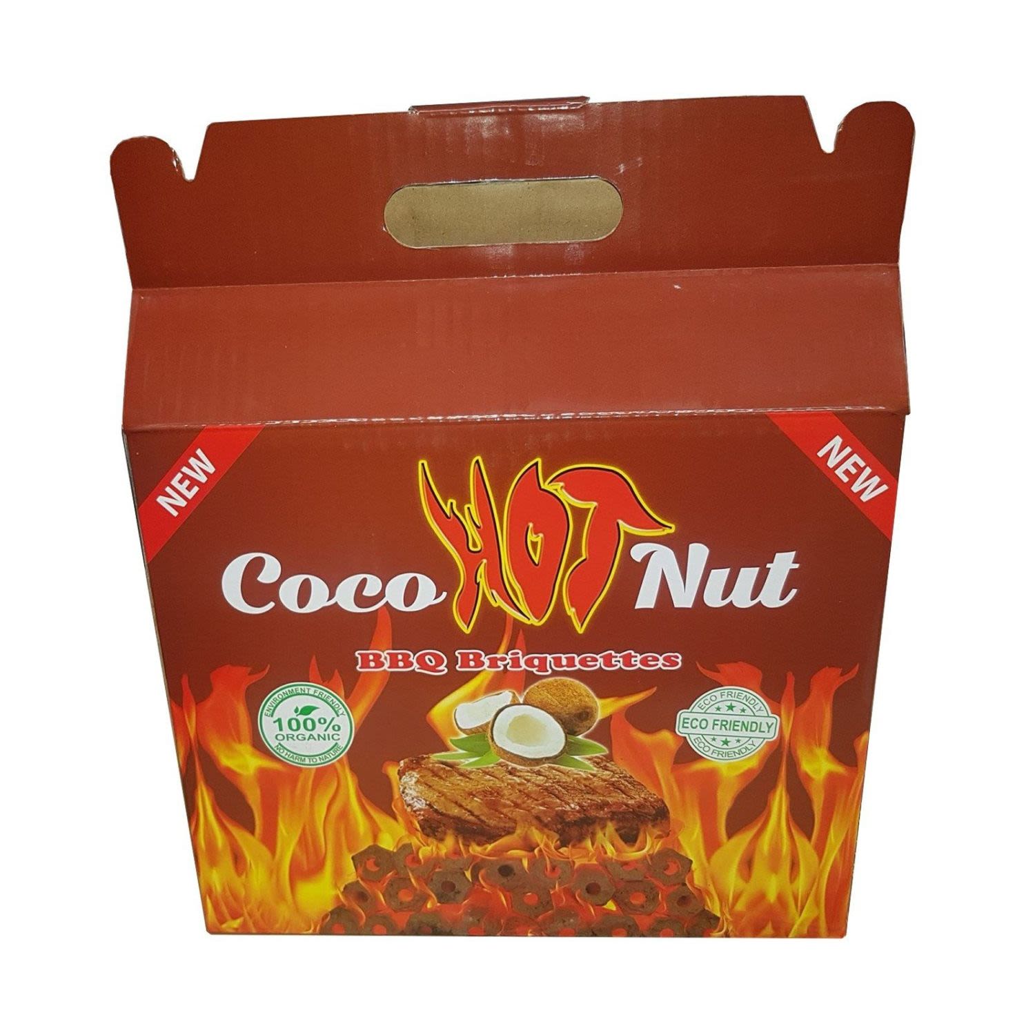 Coco Hotnut Briquettes Charcoal, 4 Kilogram