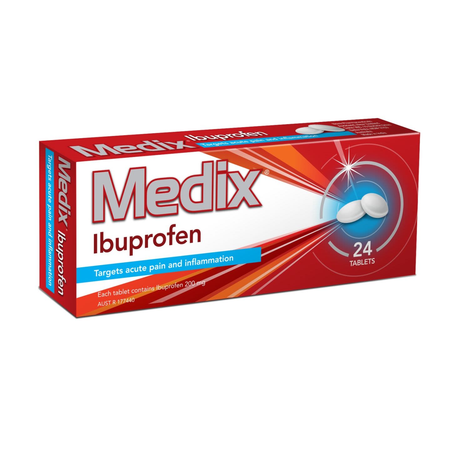 Medix Ibuprofen Tablets, 24 Each