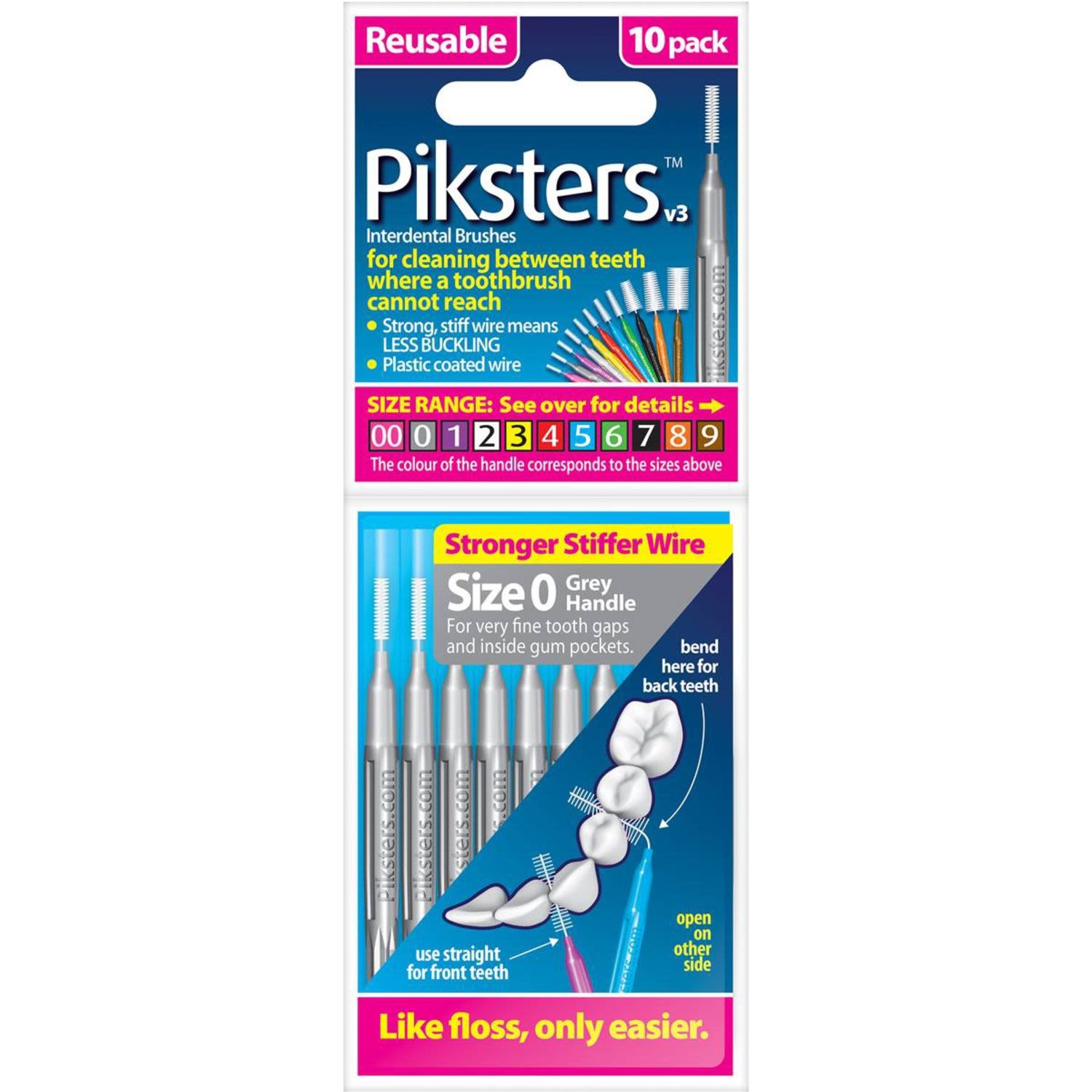Piksters Interdental Brushes Size 0, 10 Each
